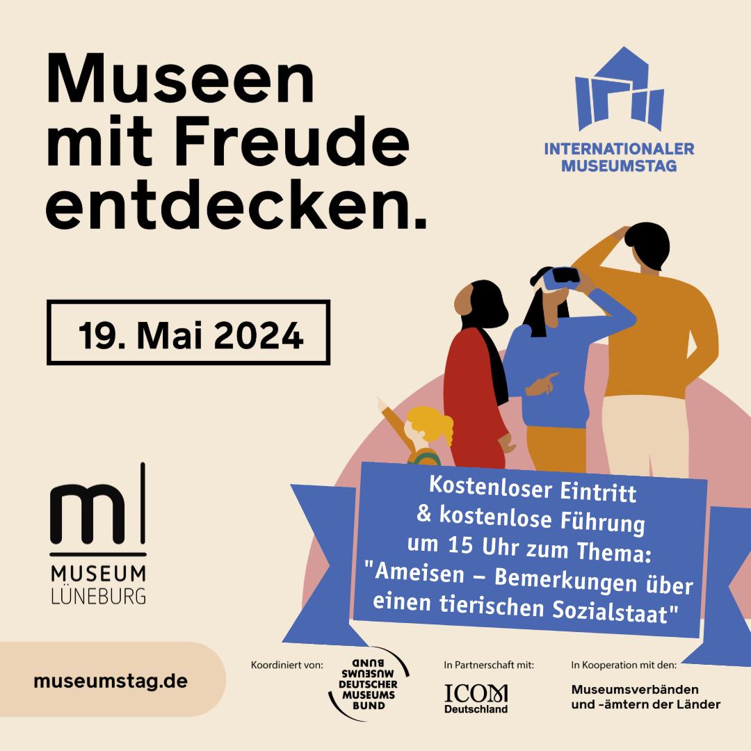 Zum Internationalen Museumstag lädt das Museum Lüneburg am 19. Mai 2024 zum kostenlosen Besuch und kostenlosen Führungen ein.