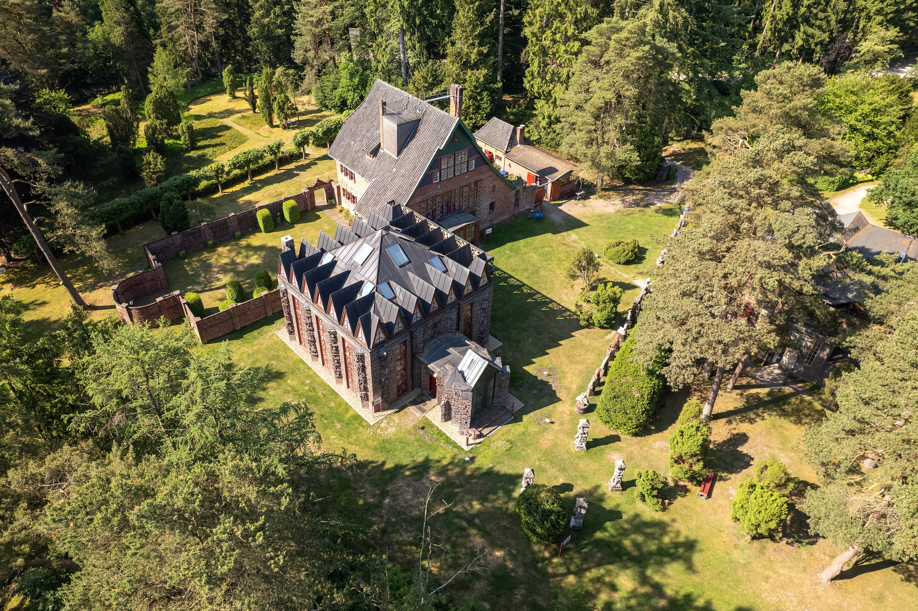 Jesteburg Kunststaette Bossard Luftaufnahme Drohne