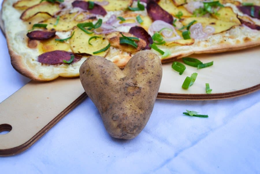 Flammkuchen mit Heidekartoffeln