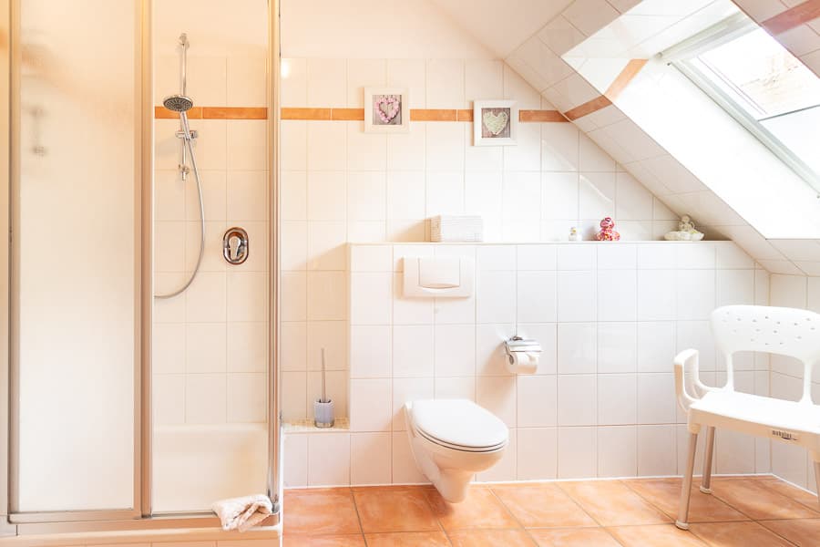Badezimmer in der Ferienwohnung Burmester in Undeloh
