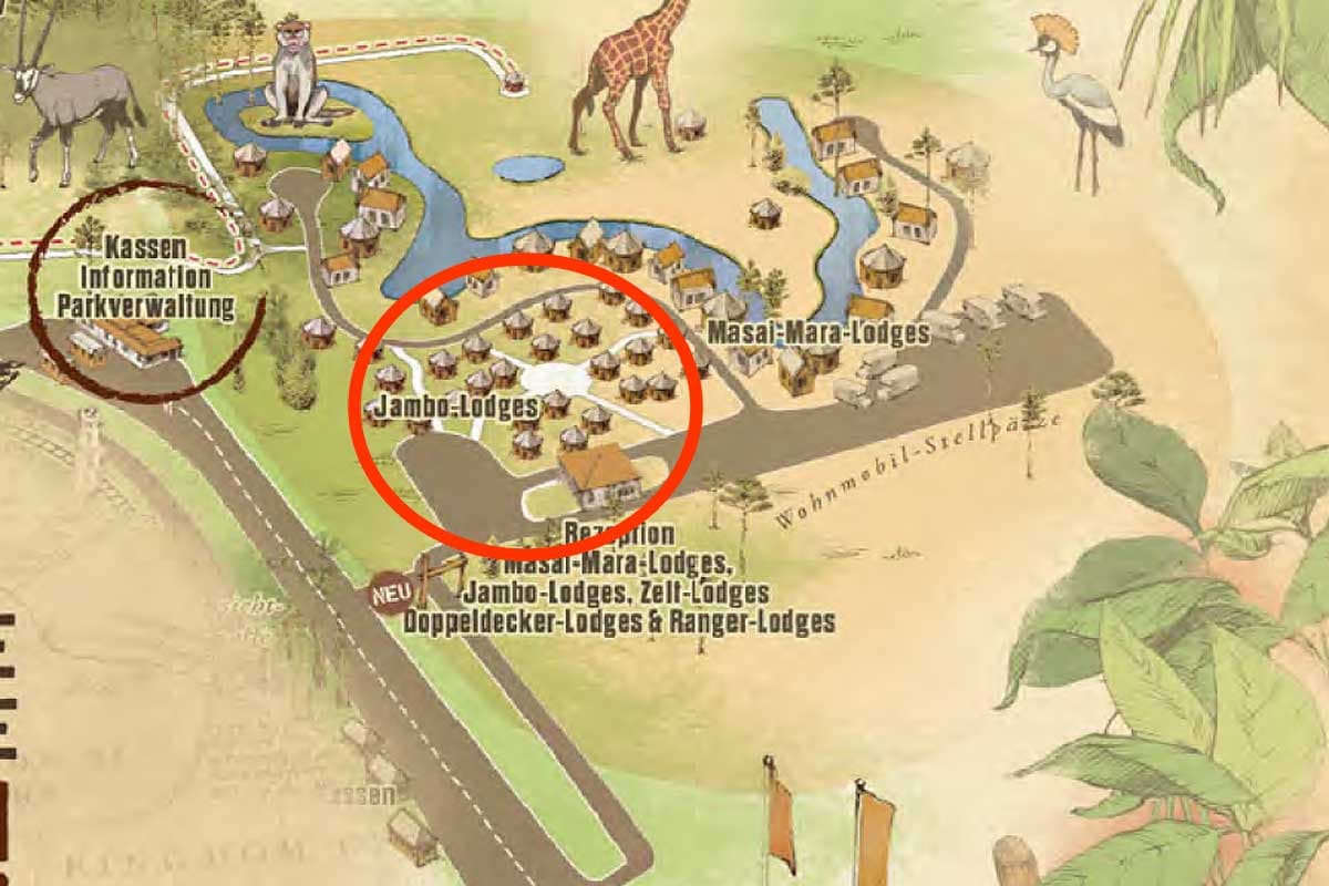 Übernachten im Serengeti Park Hodenhagen in den Jambo Lodges