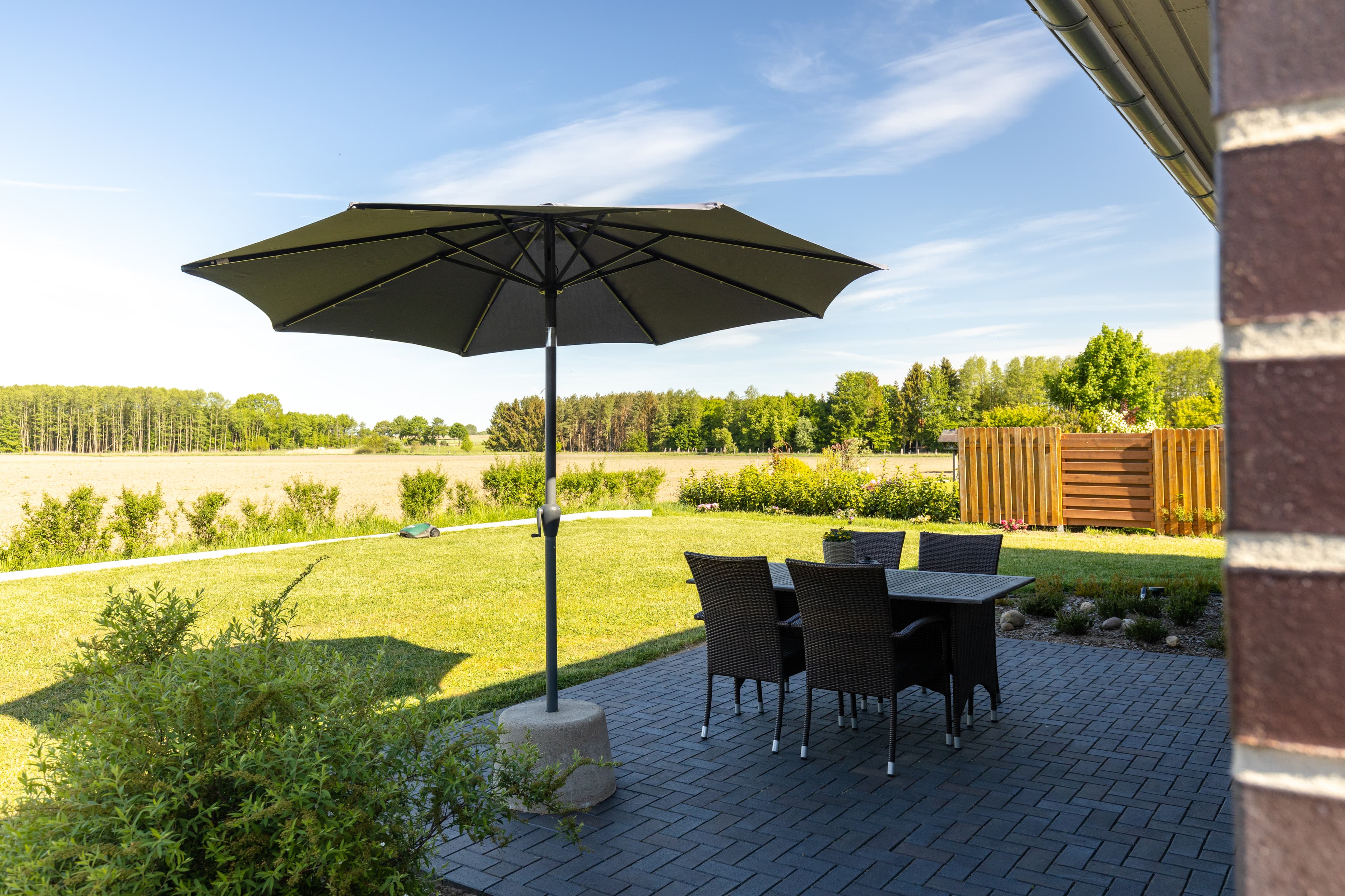 Terrasse am Ferienhaus Südheide 2.0 in Hermannsburg