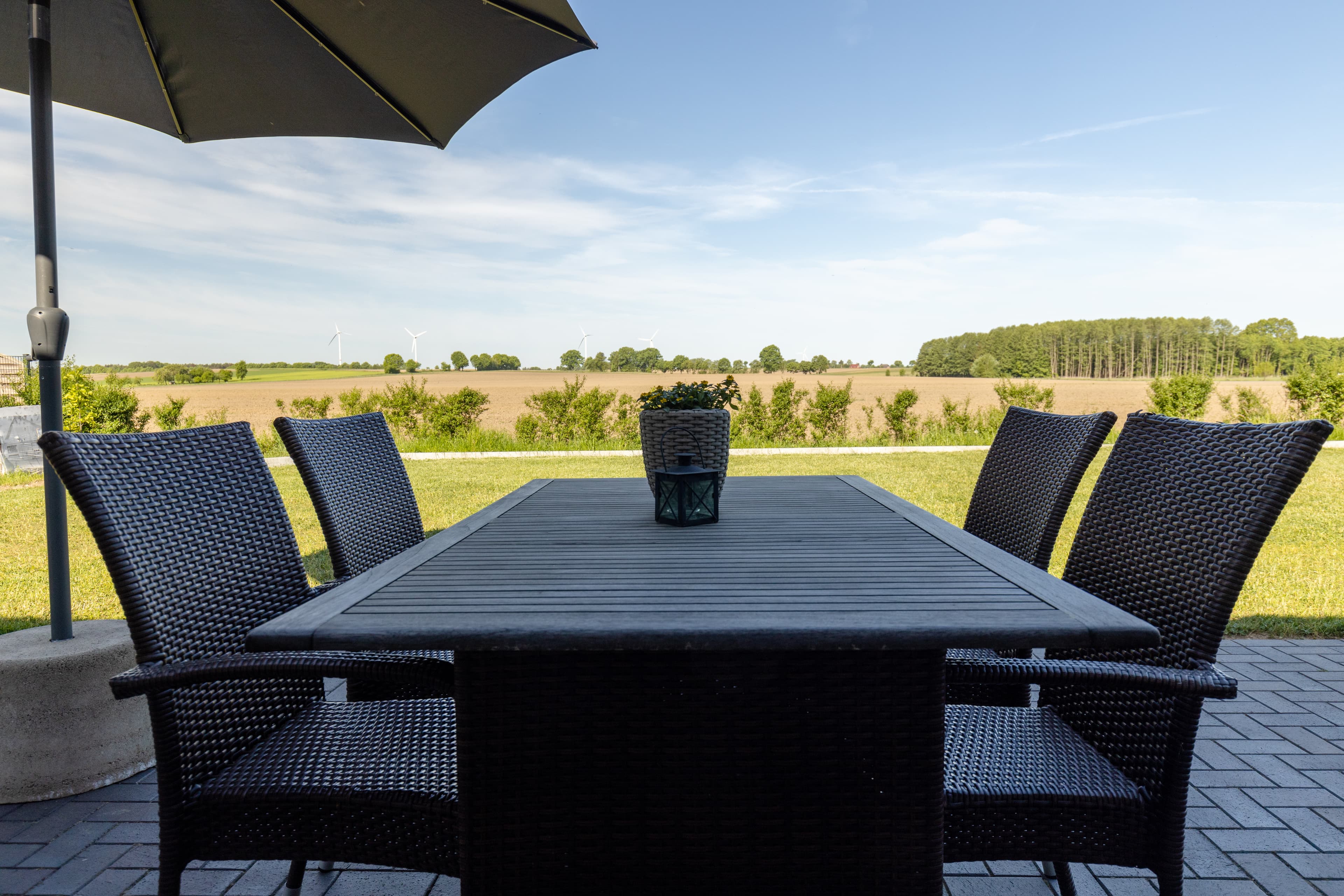 Blick von der Terrasse in die Natur