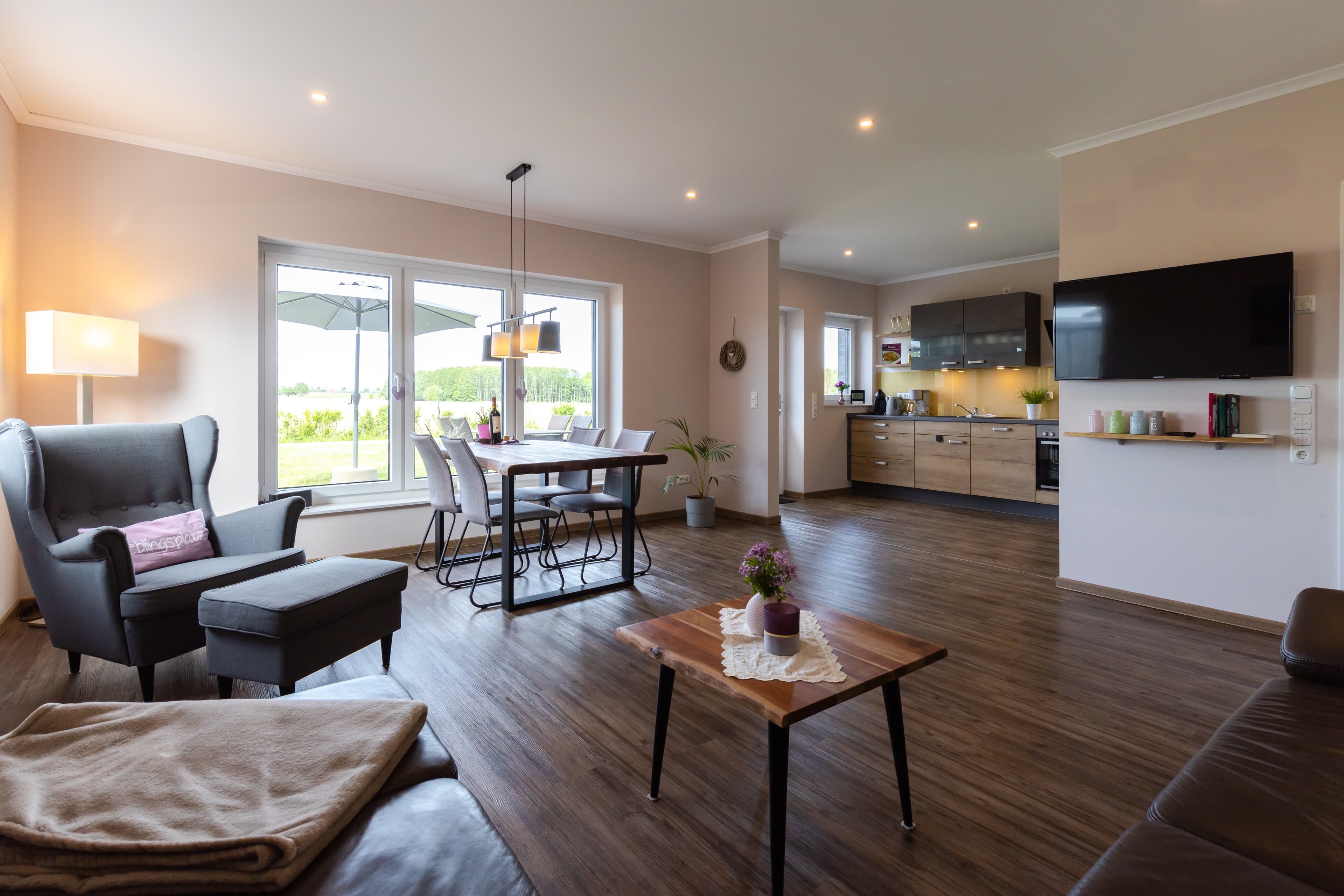 Wohnzimmer im Ferienhaus Südheide in Hermannsburg