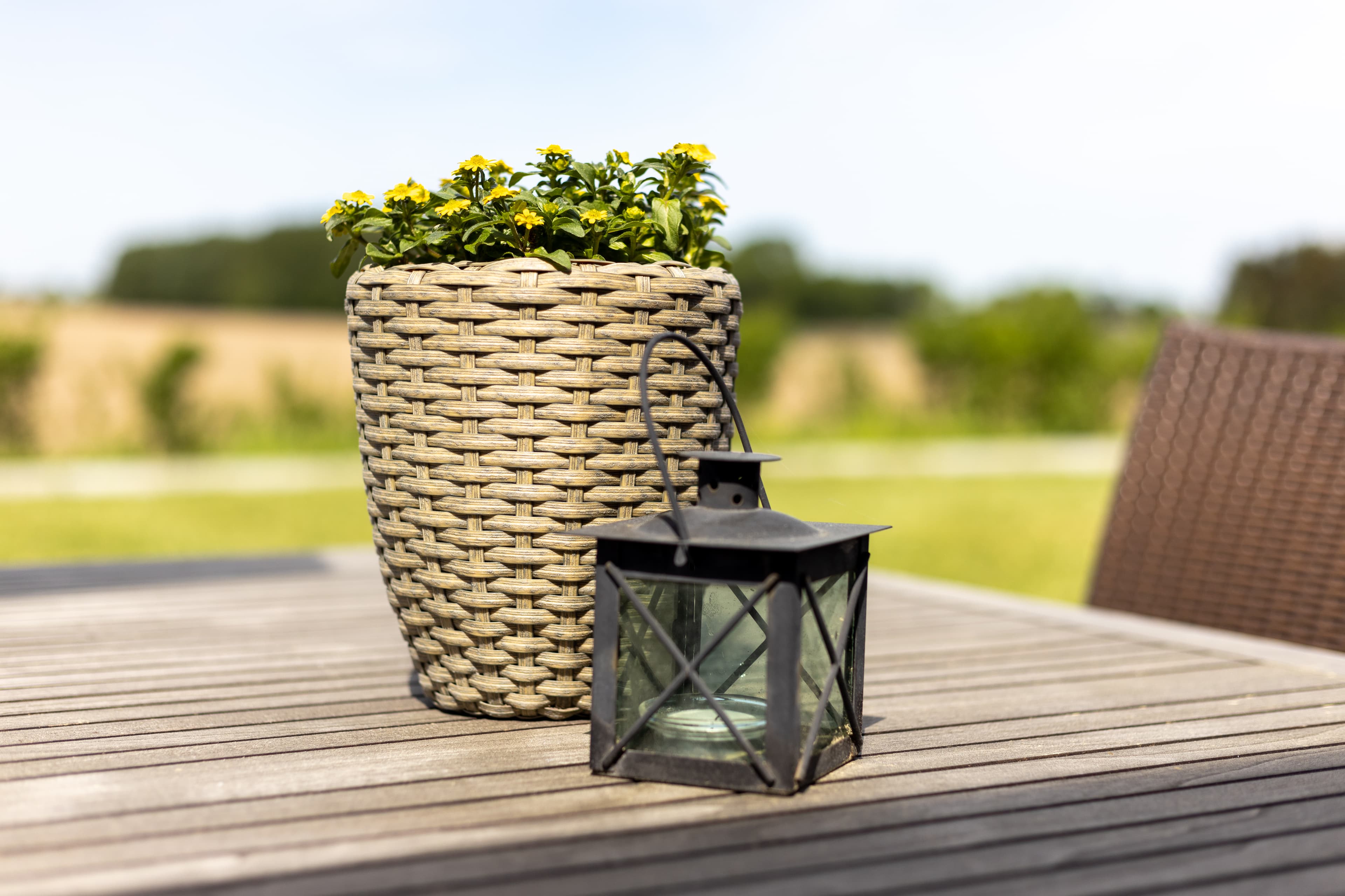Terrasse am Ferienhaus Südheide 2.0 in Hermannsburg