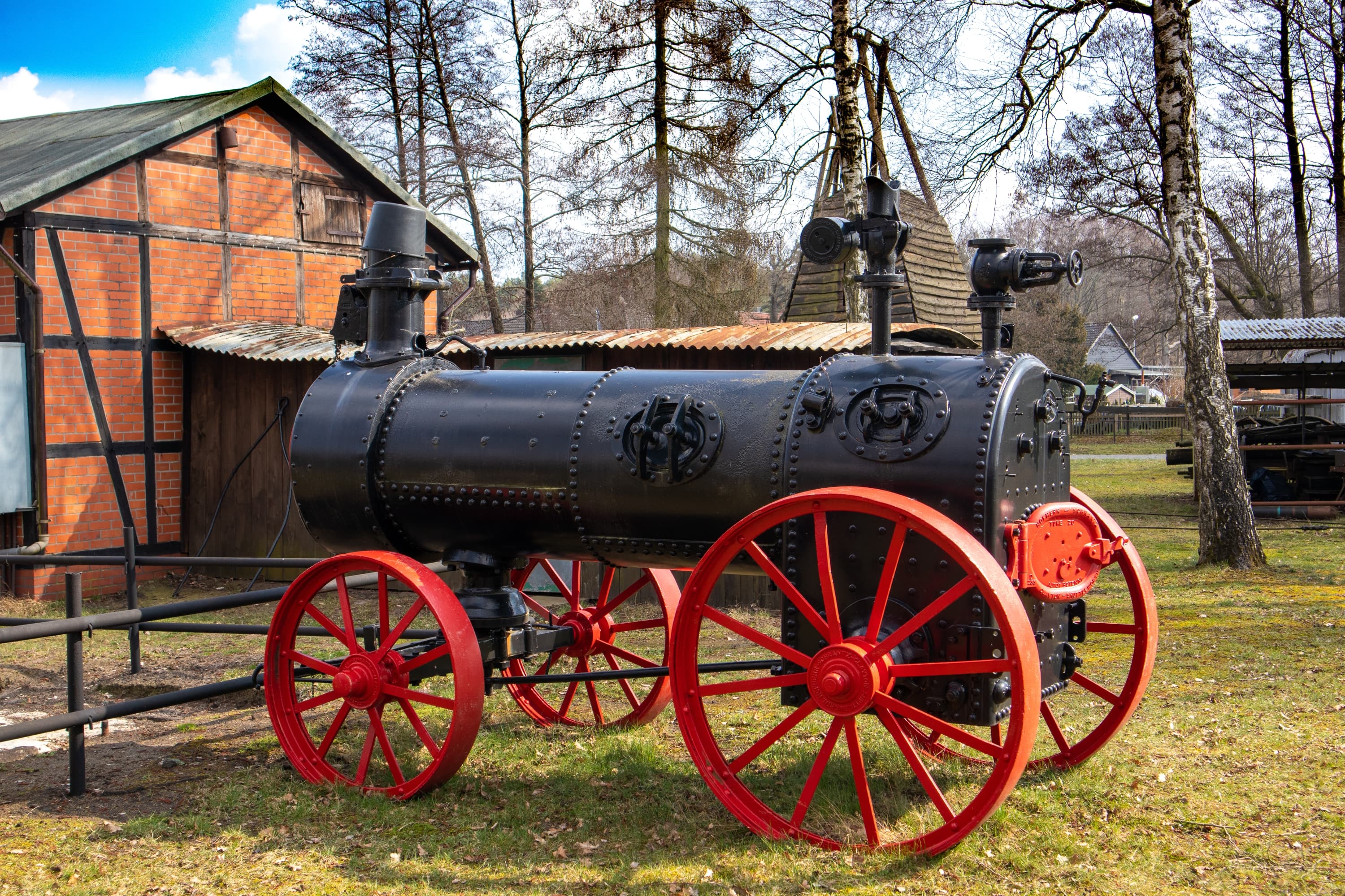 Originale Dampflok auf dem Freigelände