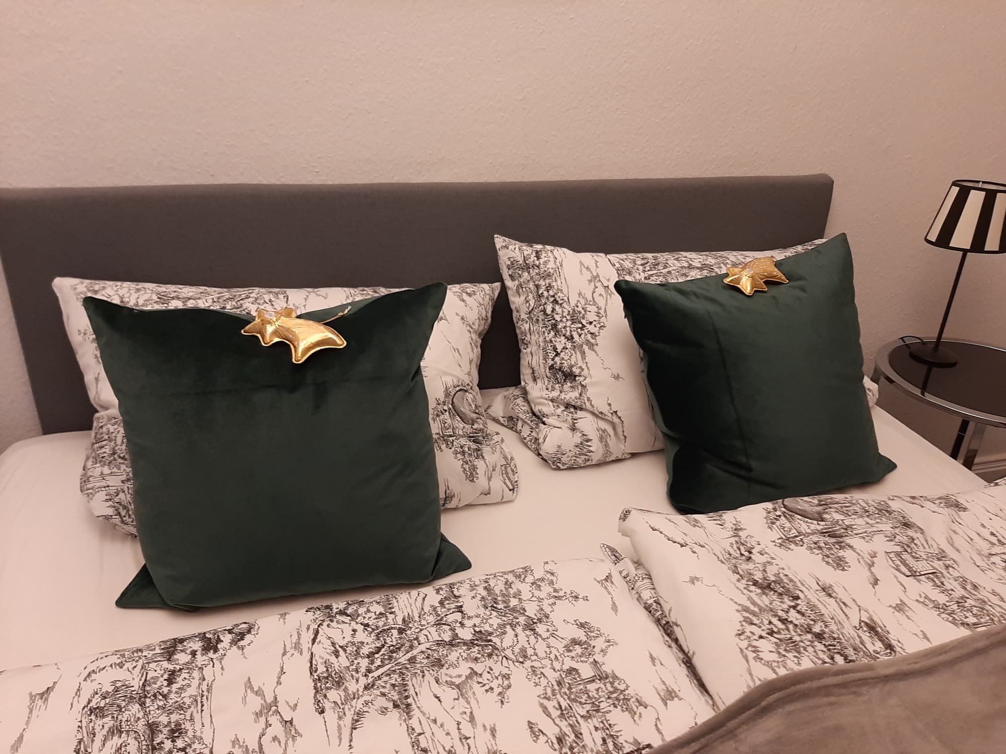 Doppelbett in dem Herrenhaus in Suderburg