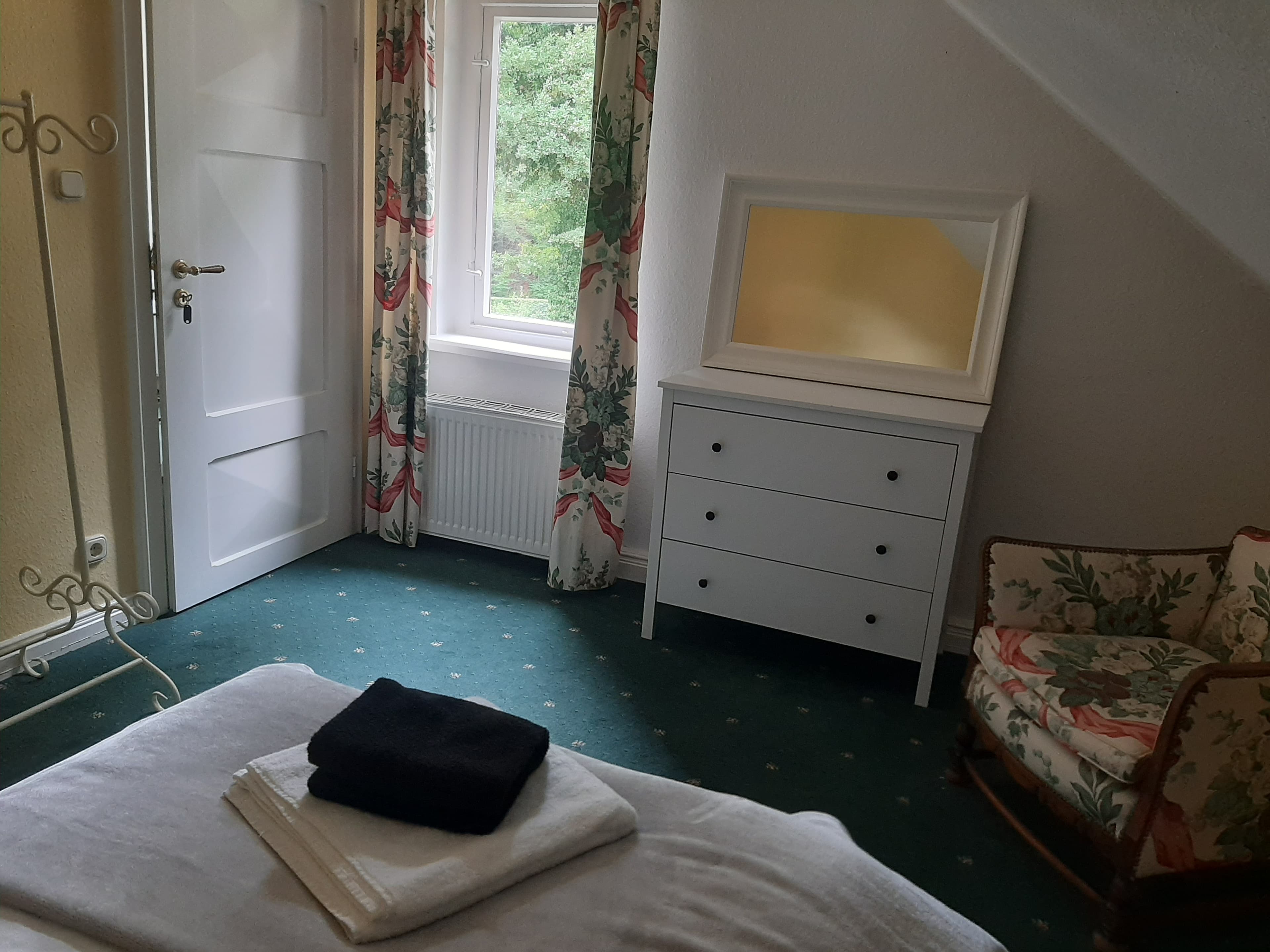 Schlafzimmer in dem Herrenhaus in Suderburg