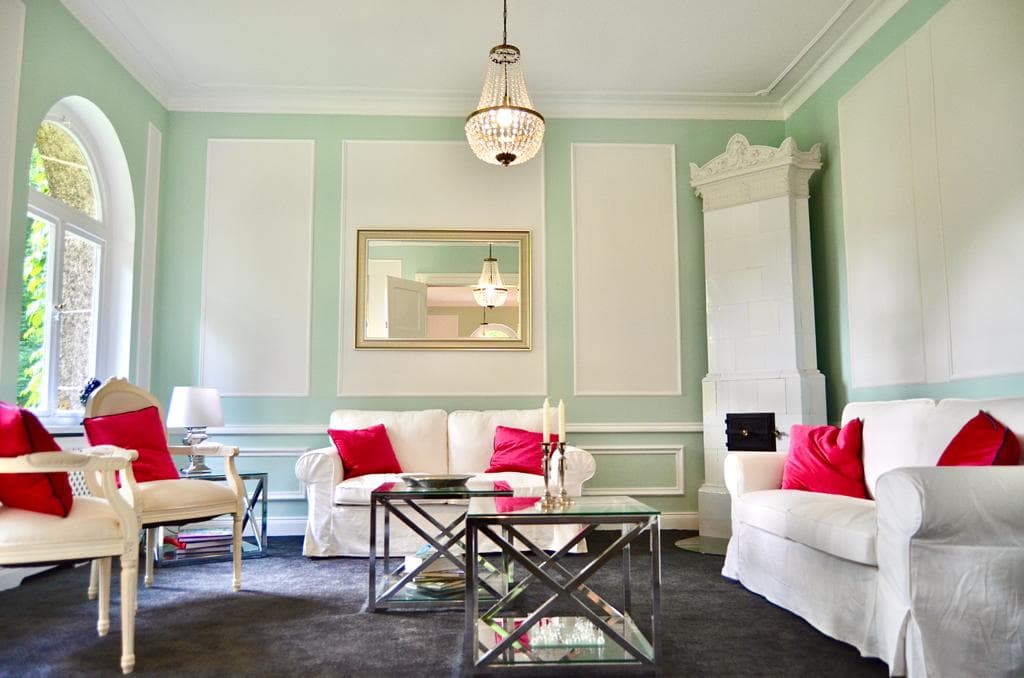 Wohnzimmer in dem Herrenhaus in Suderburg