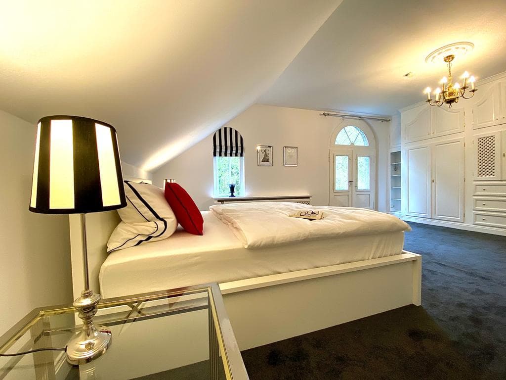 Schlafzimmer in dem Herrenhaus in Suderburg