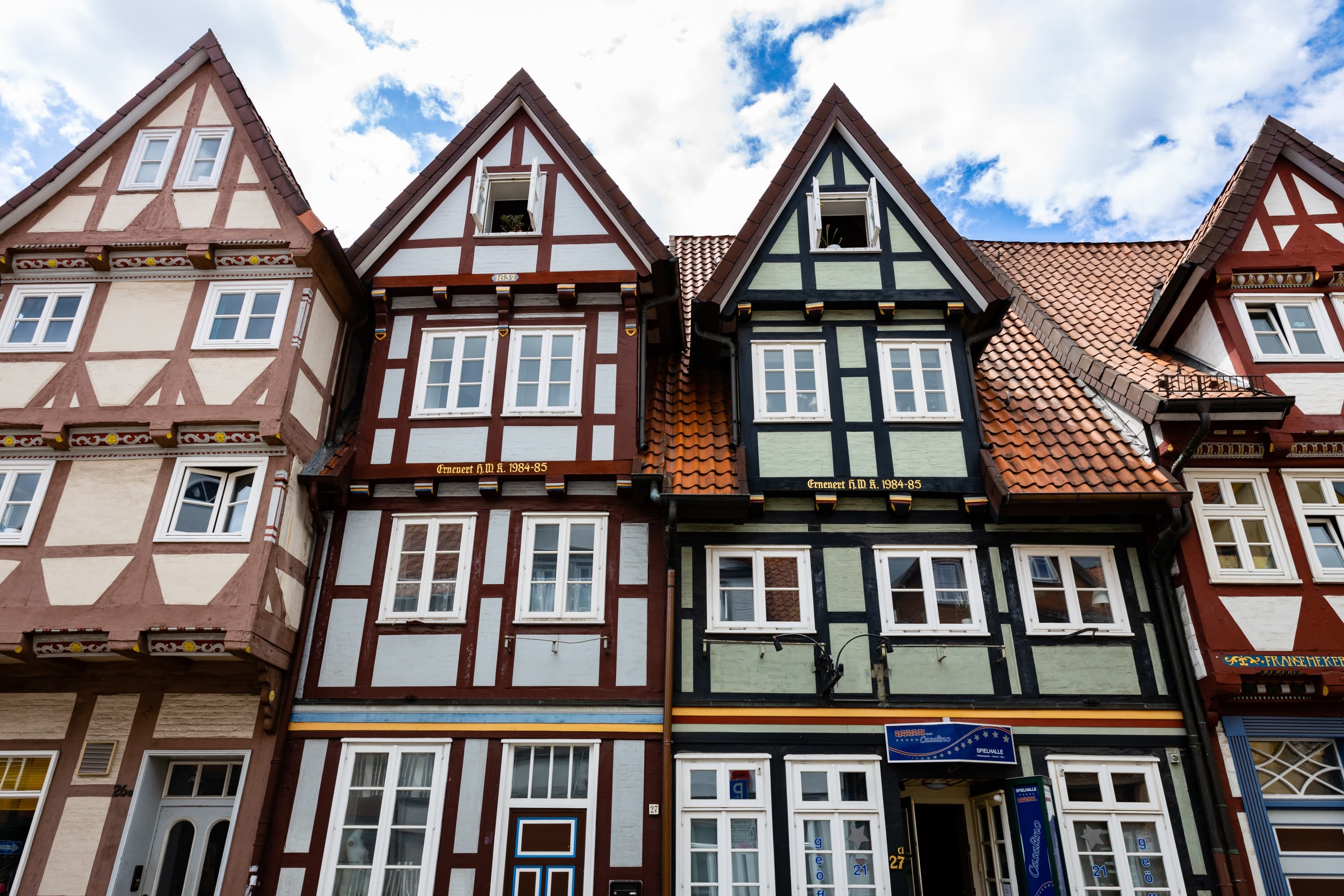 Bunte Fachwerkhäuser in der Celler Altstadt