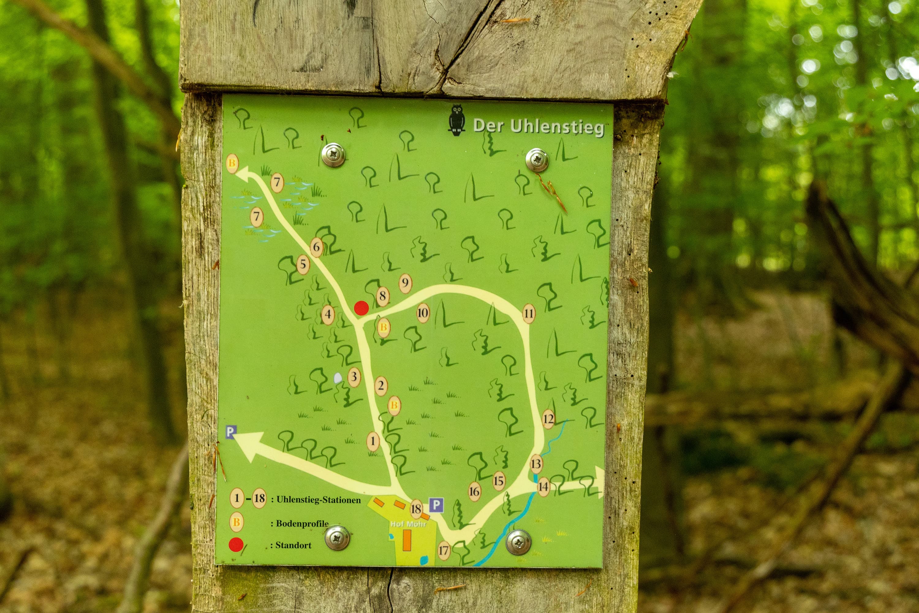 Karte Uhlenstieg Stationen Informationen