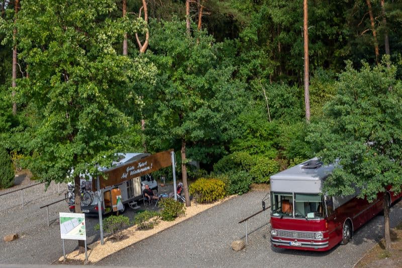 Stellplätze vor der Schranke Campingplatz Auf dem Simpel