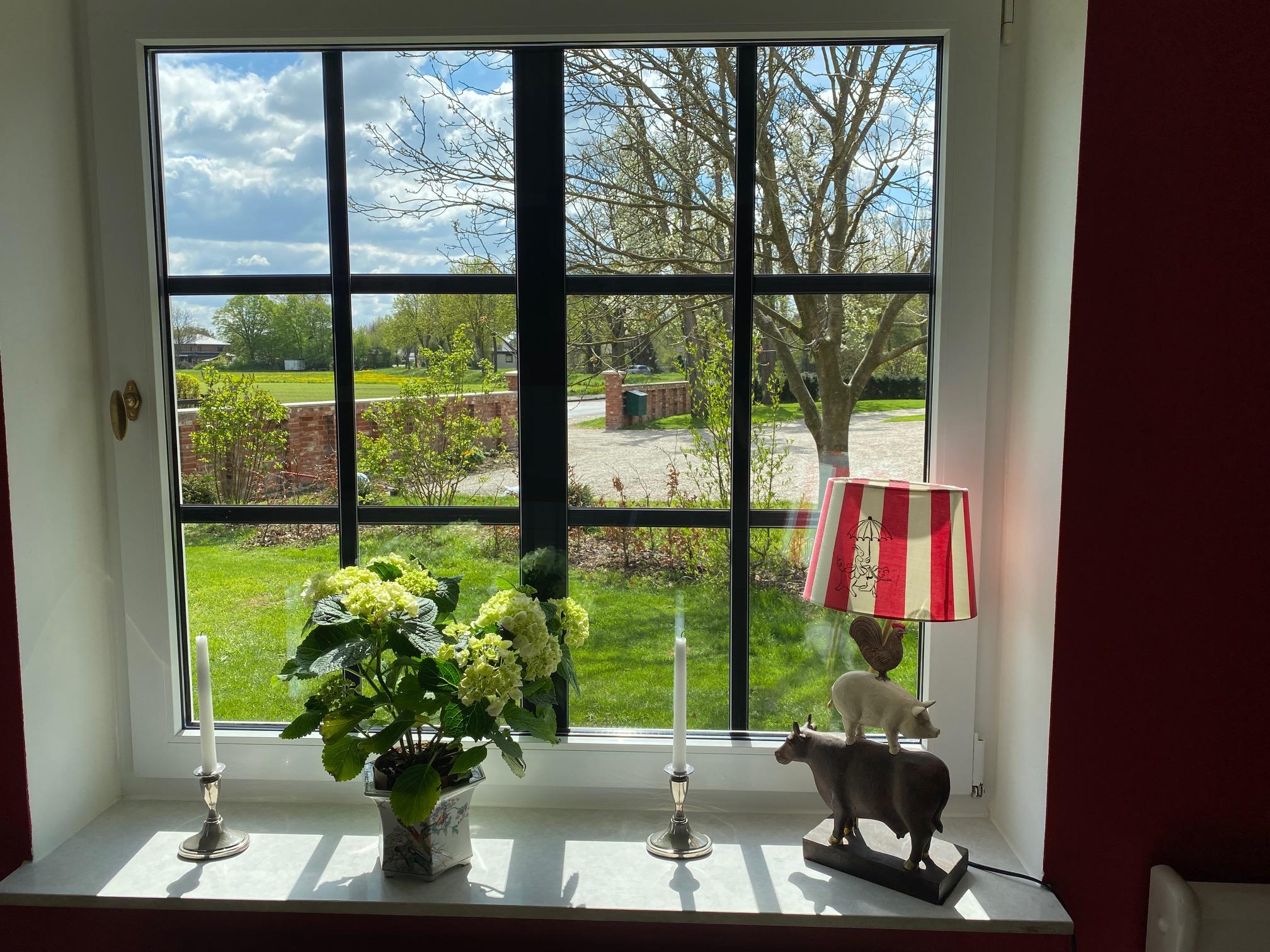 Blick aus dem Küchenfenster Ferienhaus Bothmer