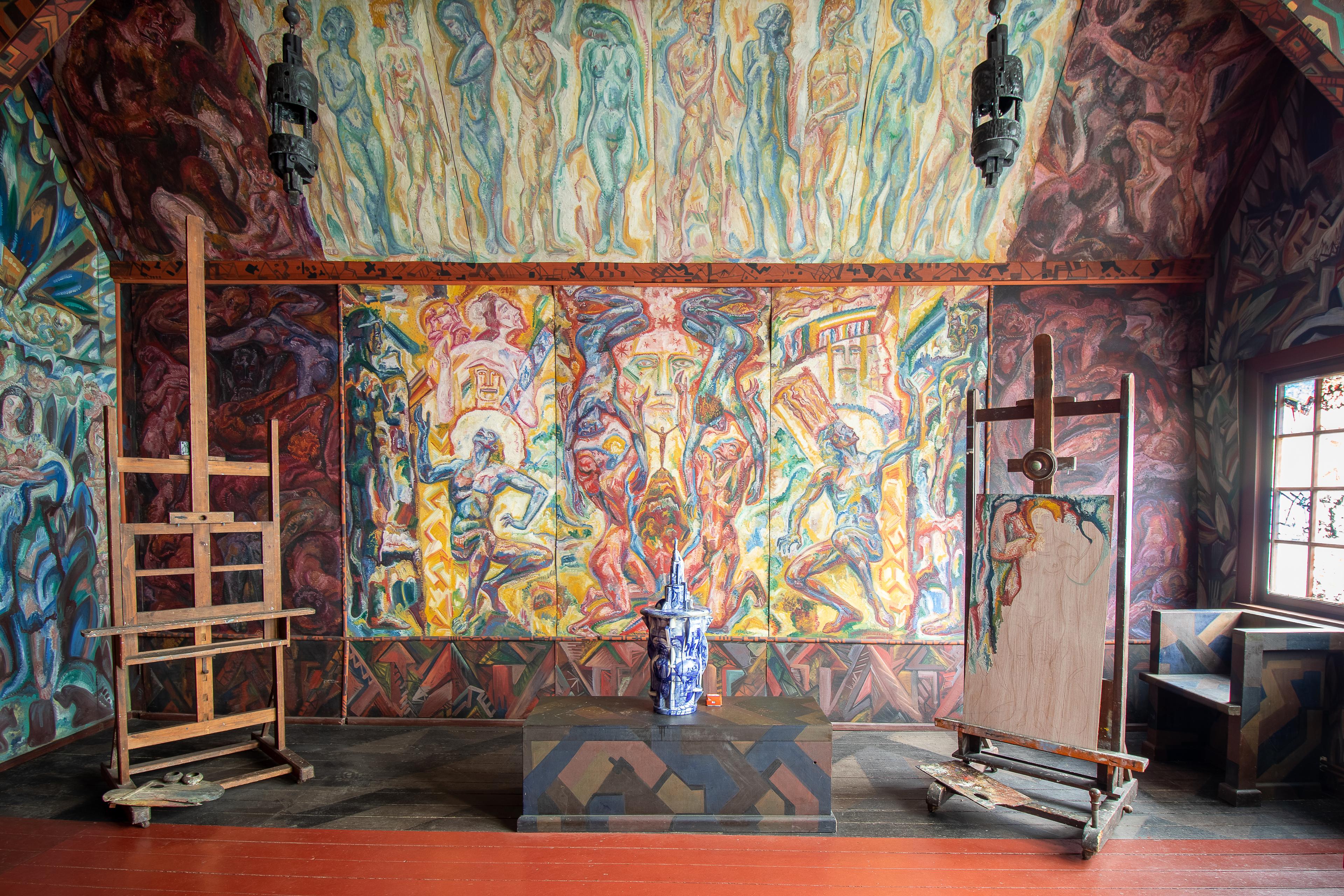 Ein unvollendetes Gemälde im Erossaal