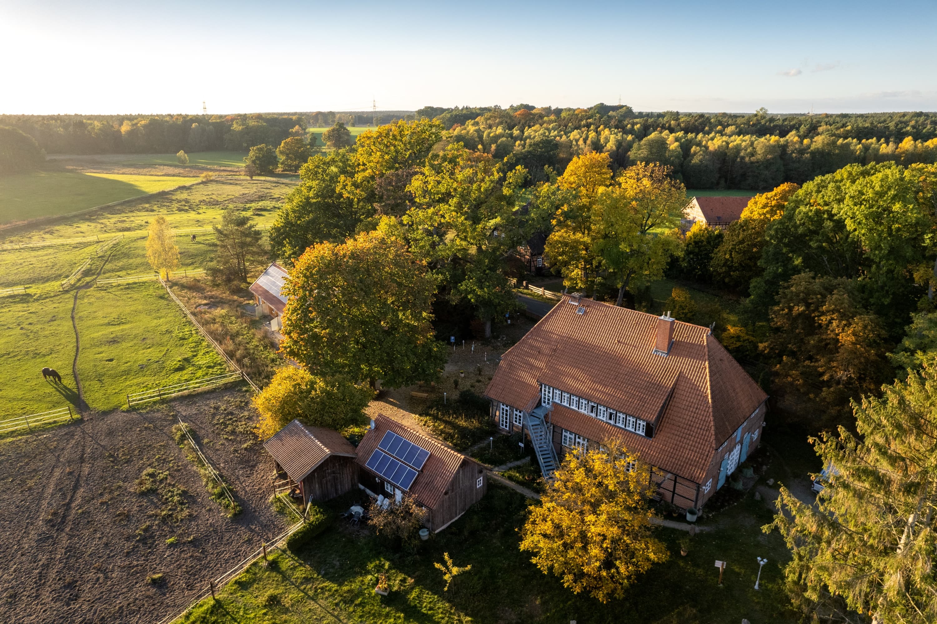 Traumzeithof Eschede Südheide Luftaufnahme
