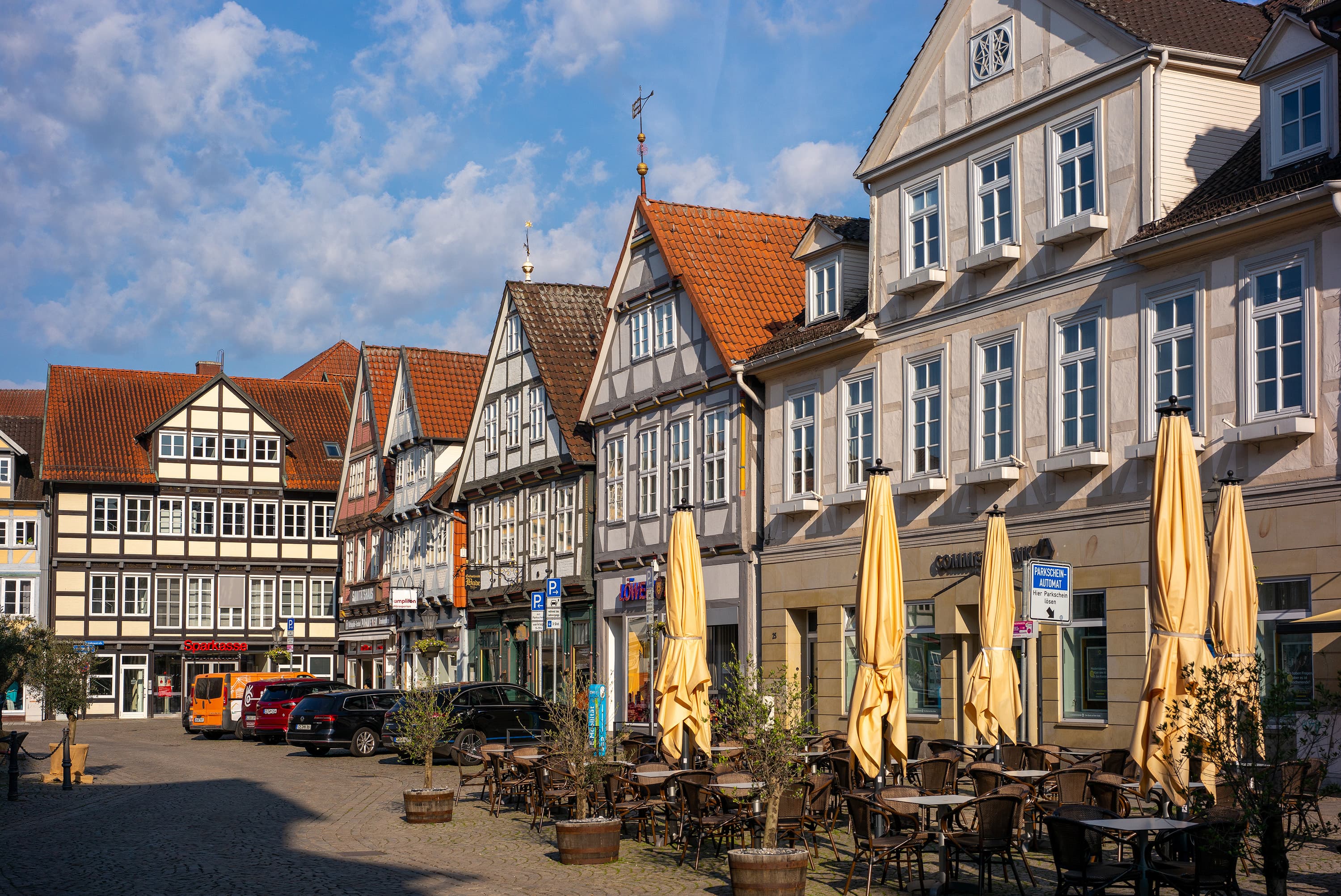 Die Celler Innenstadt mit zahlreichen Cafés und Restaurants