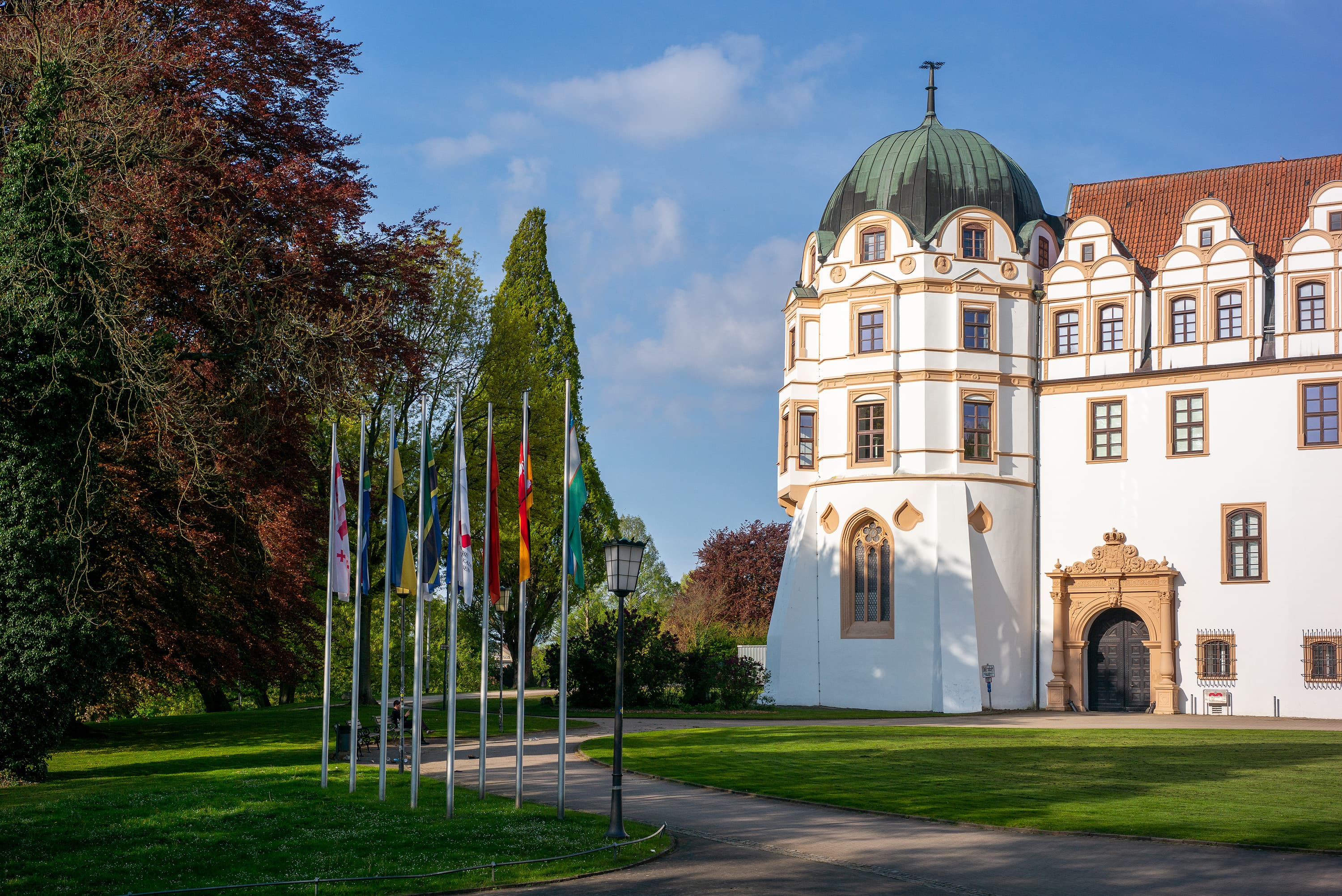 Celle Frühling Schlosspark Schloss