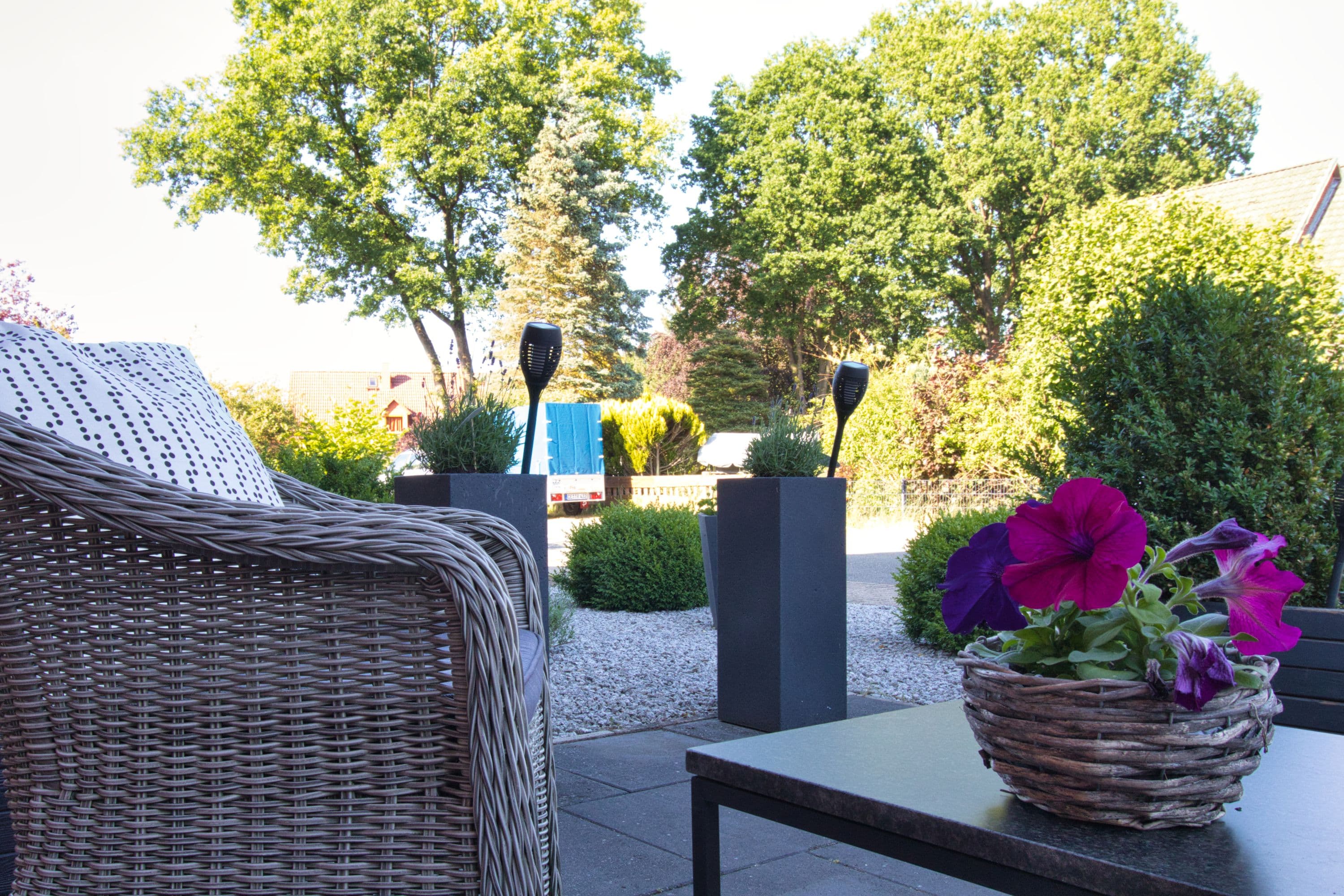 Terrasse an der Ferienwohnung TraumZeit Müden Örtze