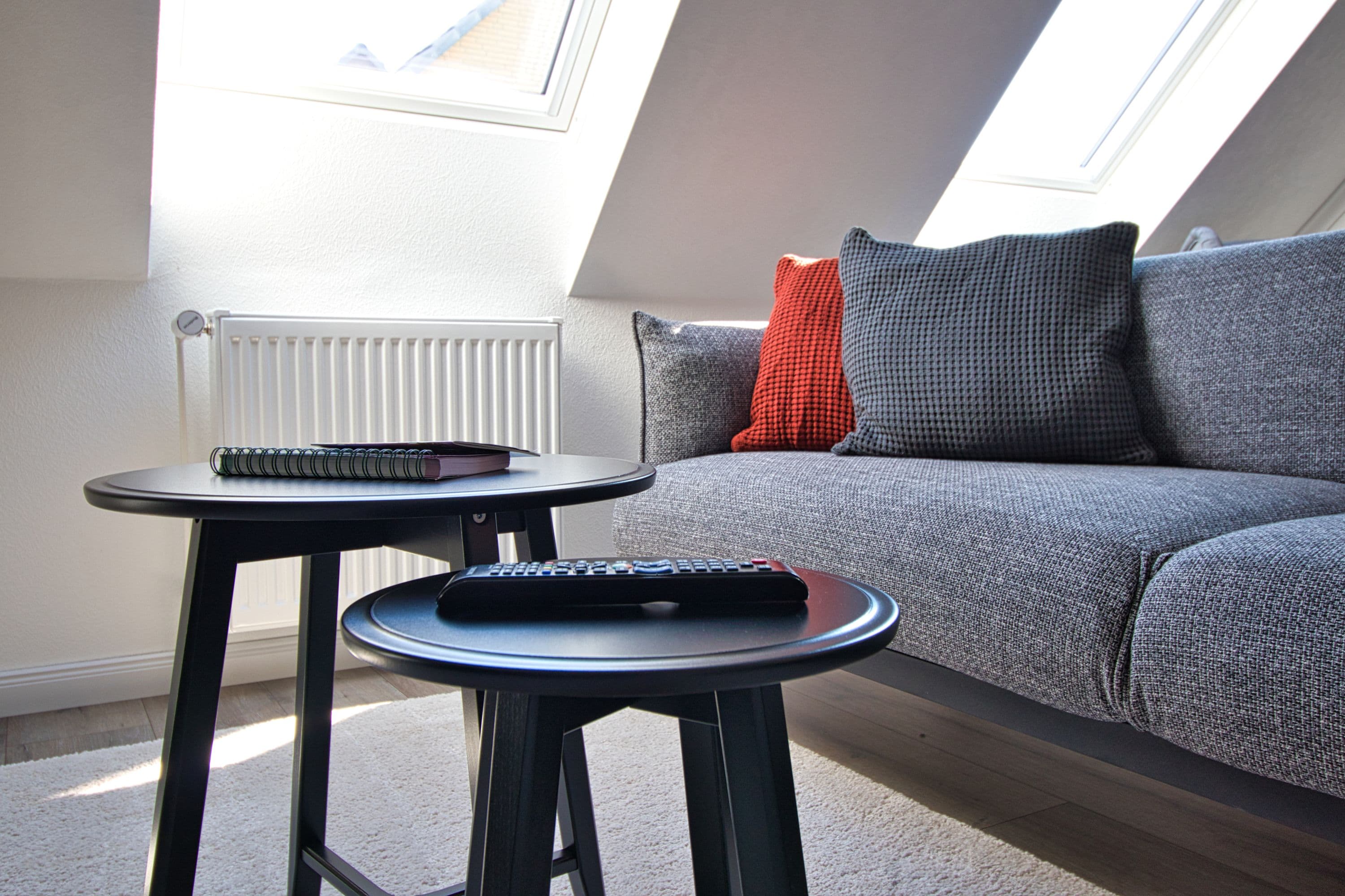 Wohnzimmer in der Ferienwohnung TraumZeit Müden Örtze