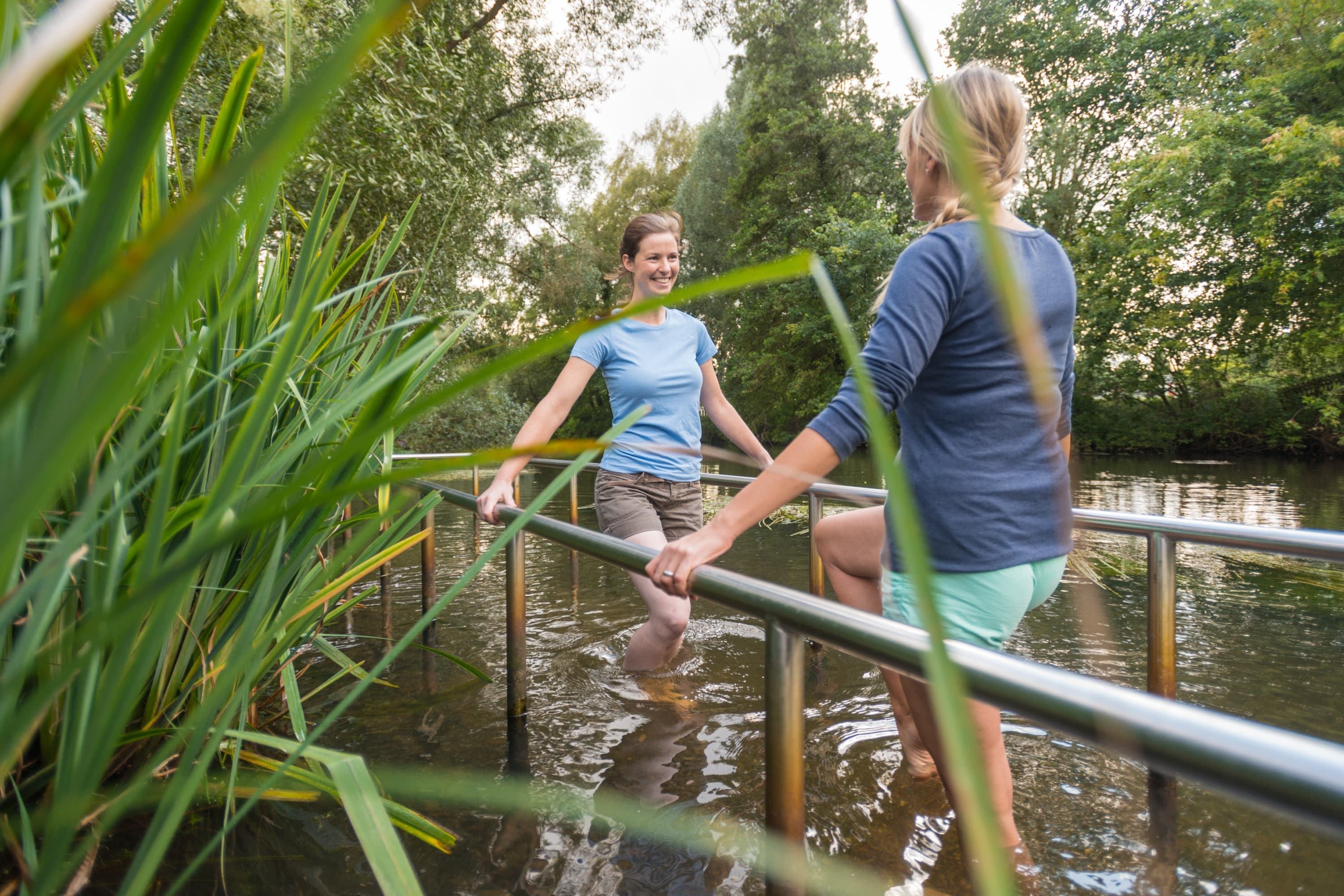 Erfrischung für die Füße im Kurpark in Bad Bevensen