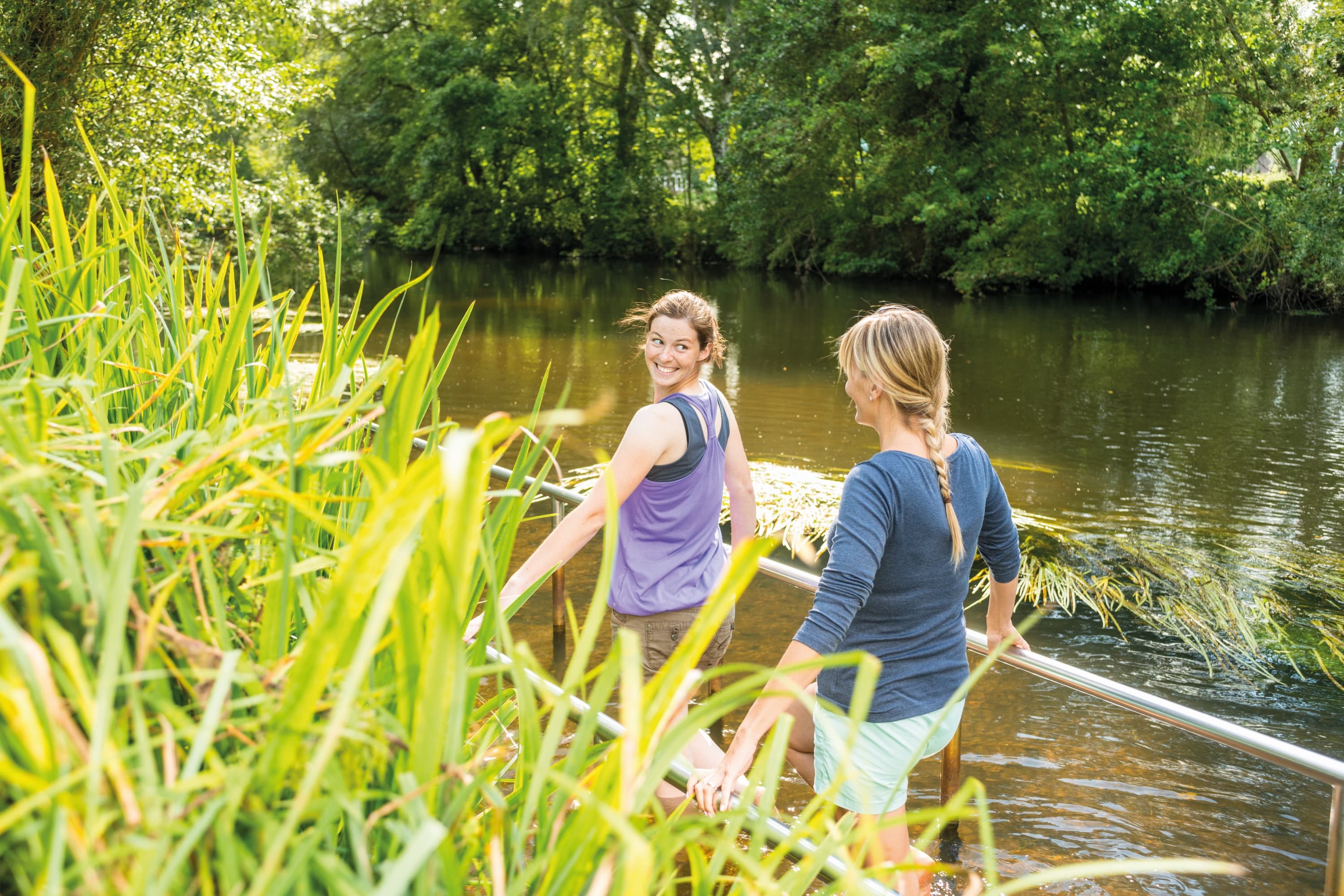 Die Wassertretstelle im Kurpark in Bad Bevensen