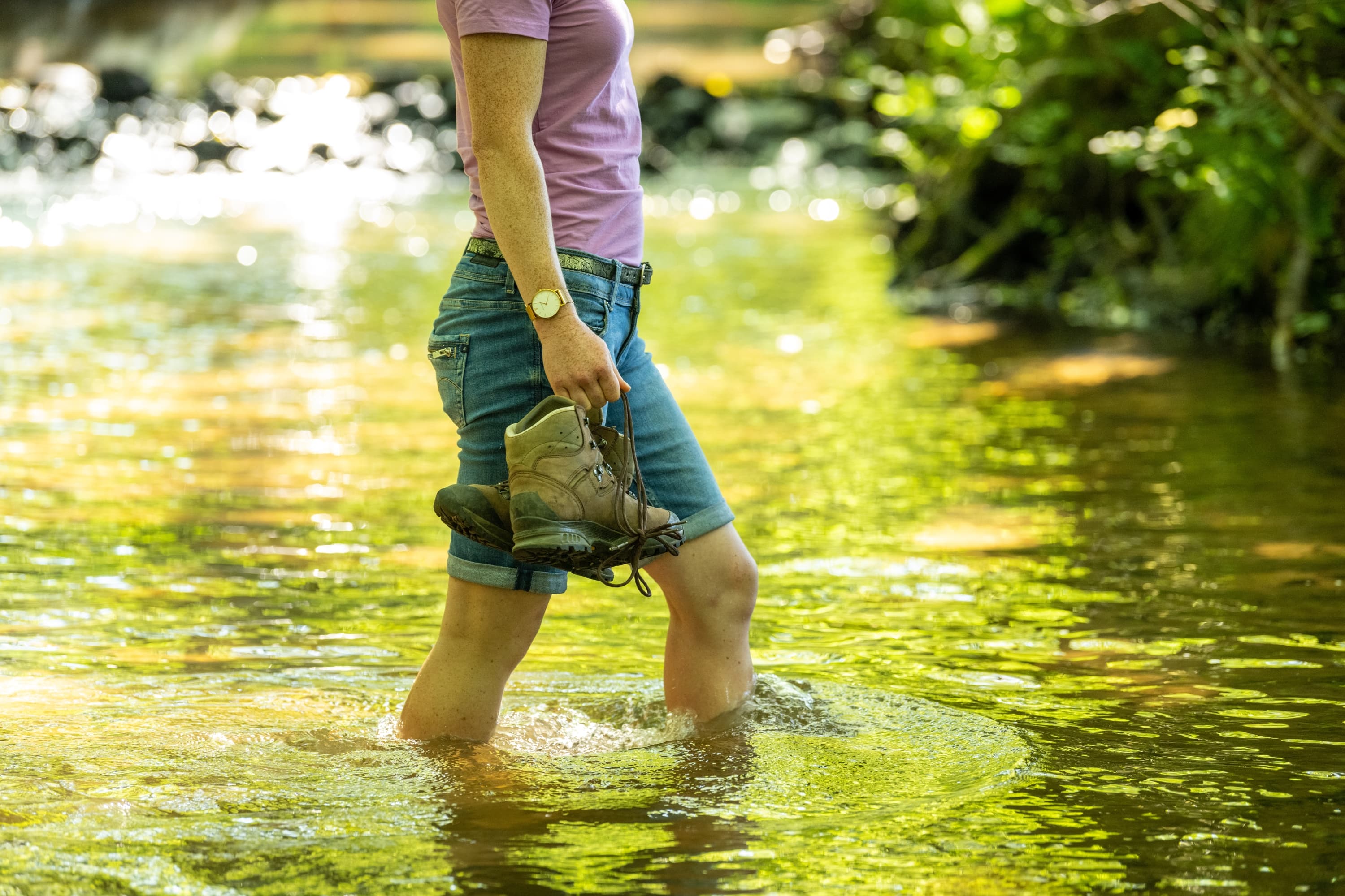 Erfrischende Wanderpause an der Schmalen Aue