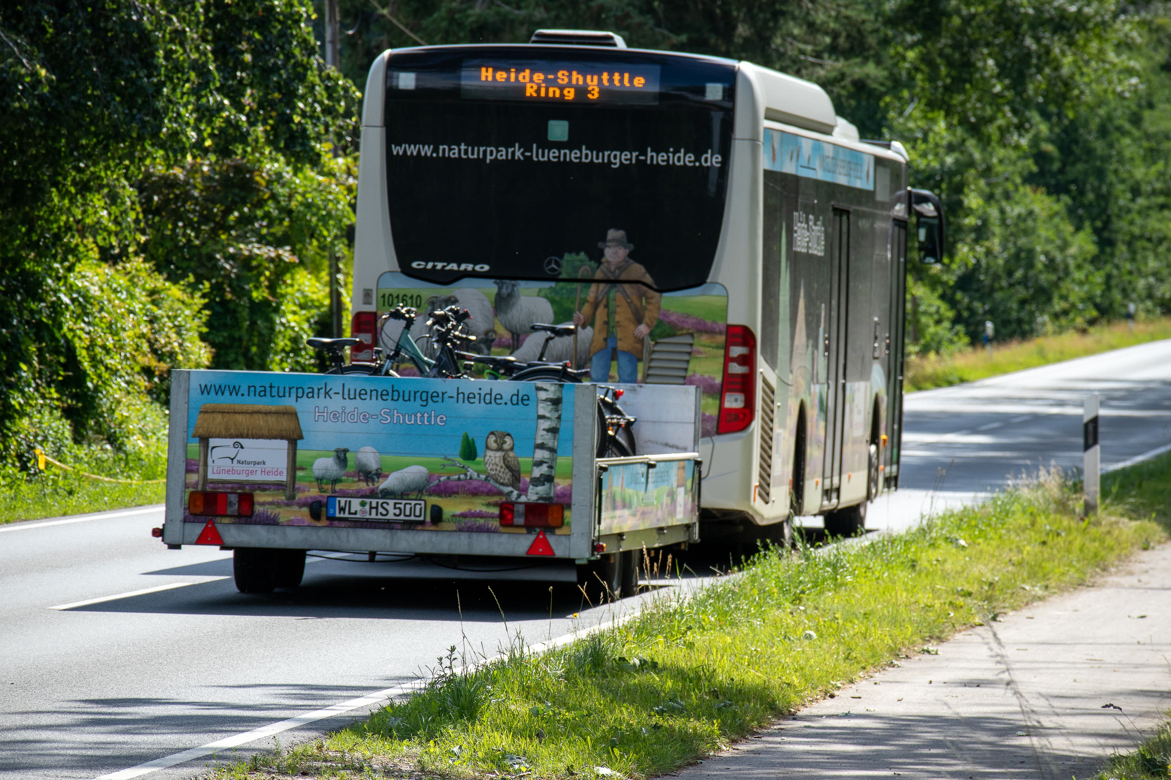 Der Heide Shuttle unterwegs auf einem der fünf Ringe