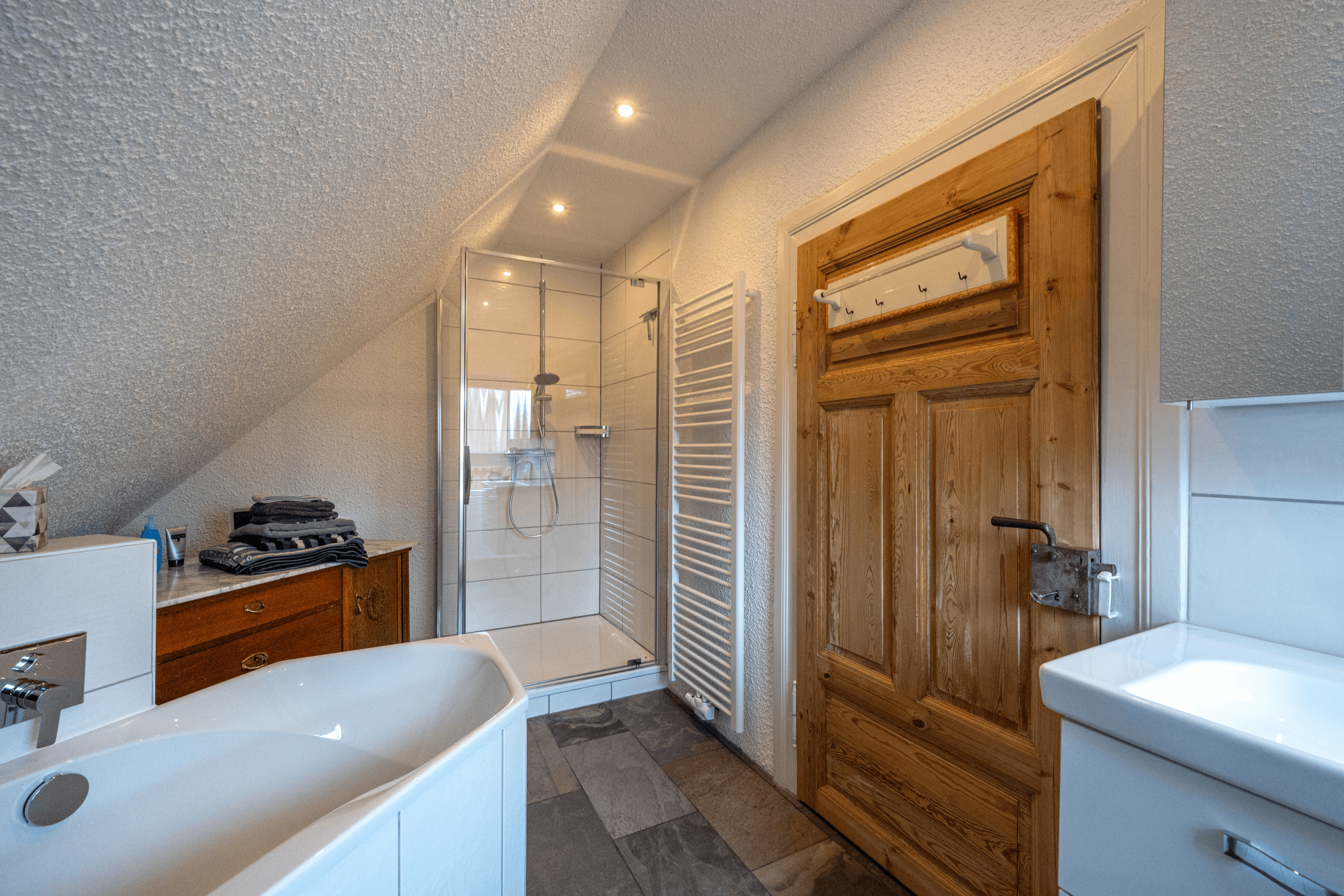 Badezimmeransicht Ferienwohnung Müden Örtze