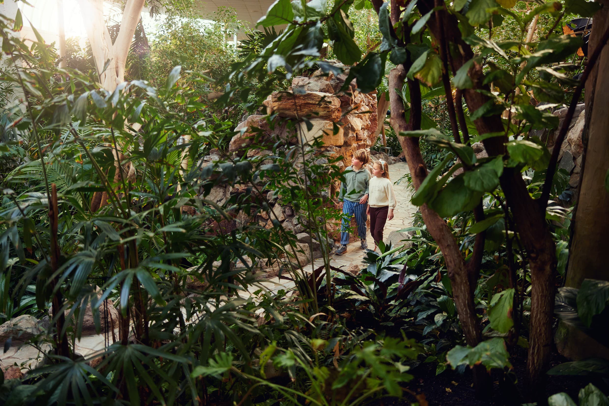 Spaziergang durch den Market Dome im Center Parcs Bispingen