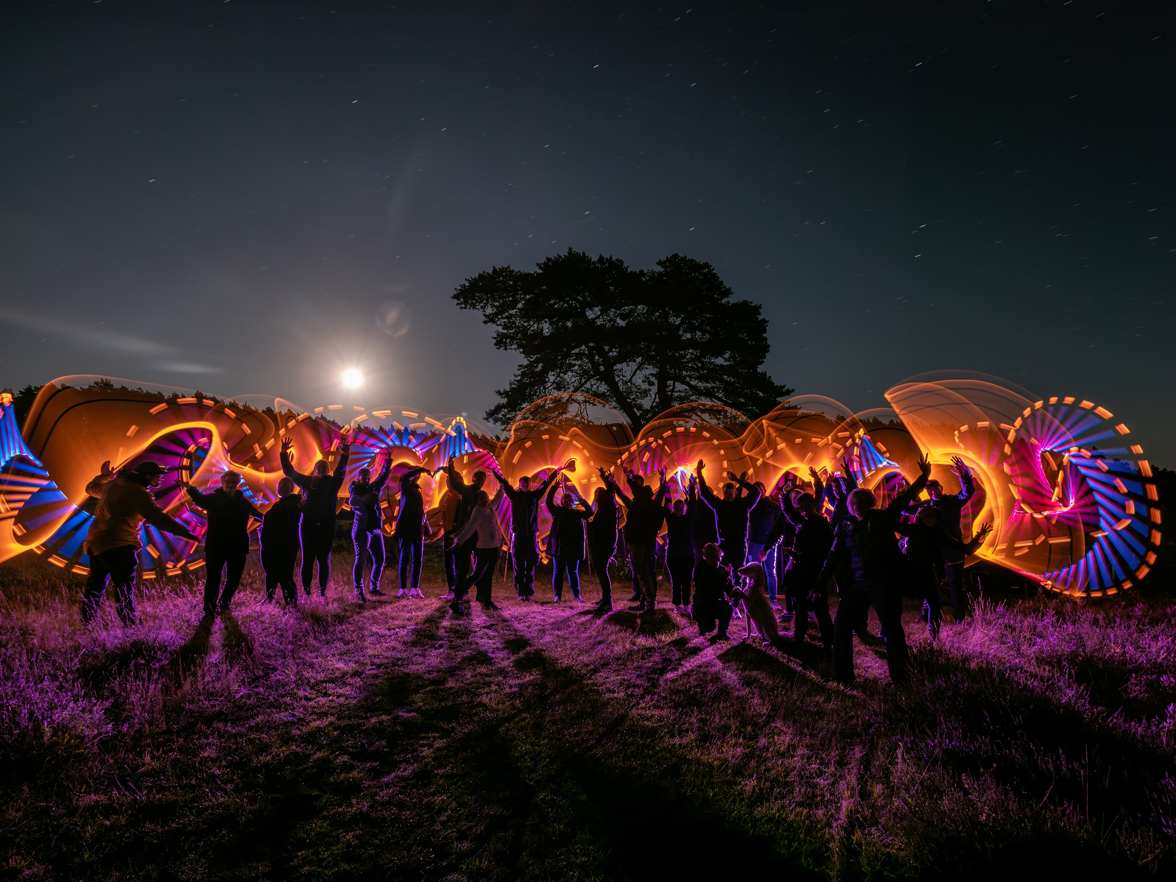 Lightpainting in der Kronsbergheide