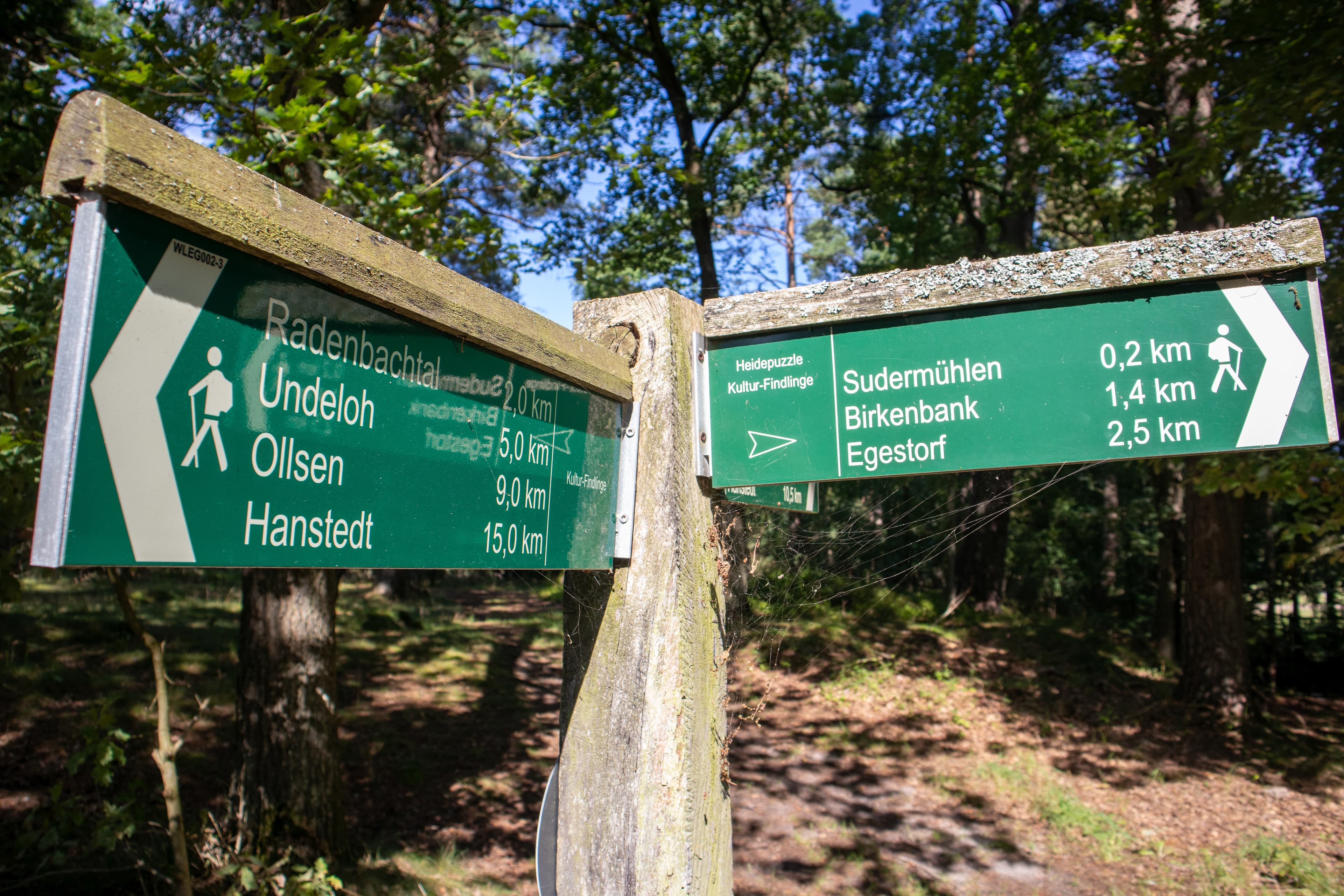 Wegweiser in der Sudermühler Heide