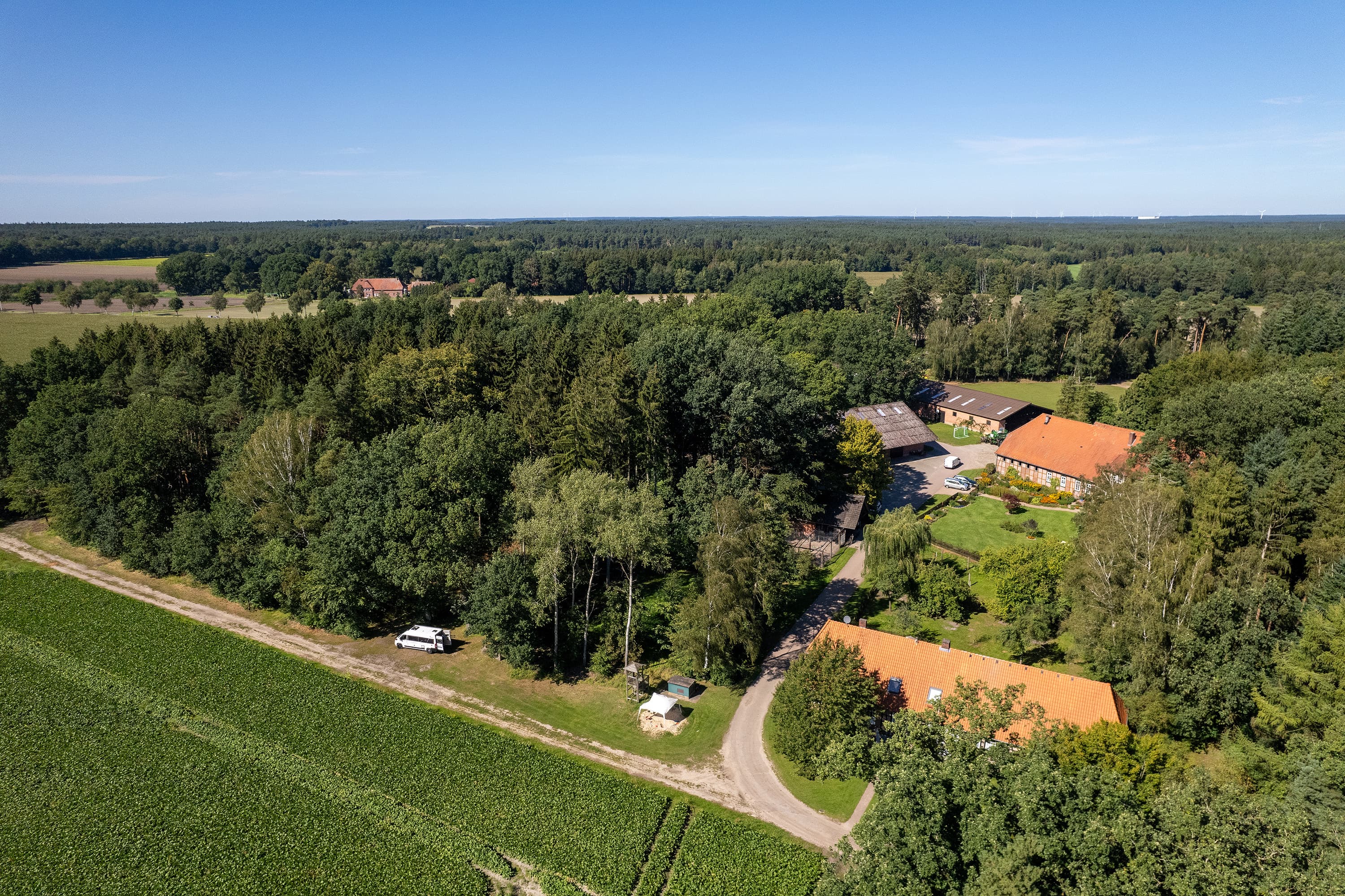 Bis zu 3 Stellplätze auf dem Bauernhof in der Heide
