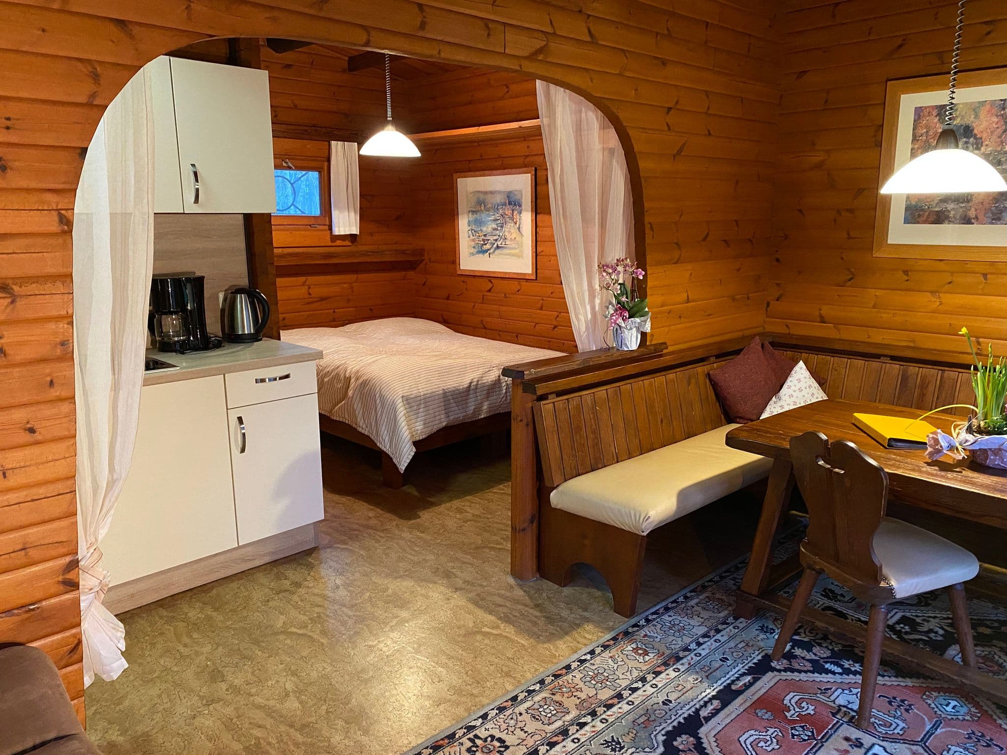 Heidegut Eschede Ferienhaus Bockschonung Wohnbereich