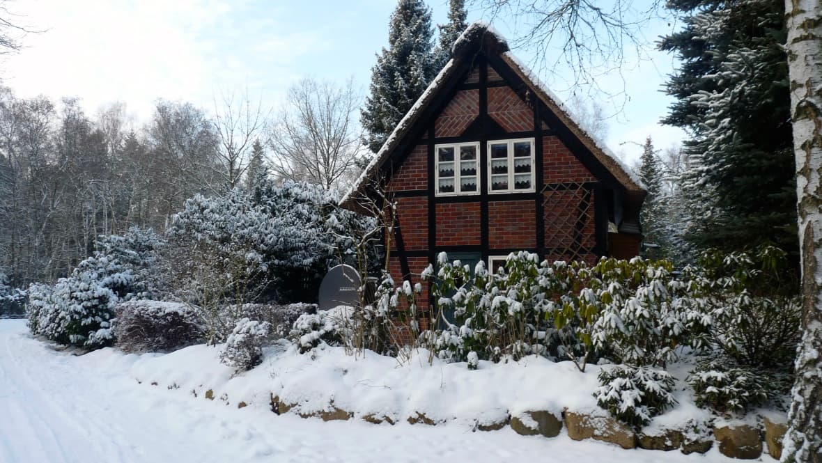 Ferienhaus im Winter