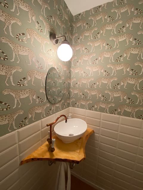 Gäste-WC in der Ferienwohnung Heide-Tukkul in Hermannsburg