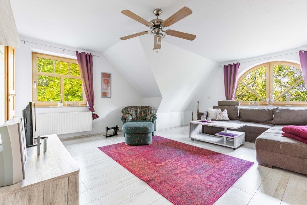 Wohnzimmer in der Ferienwohnung Böttcher in Wietze