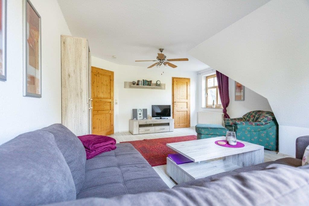 Wohnzimmer in der Ferienwohnung Böttcher in Wietze