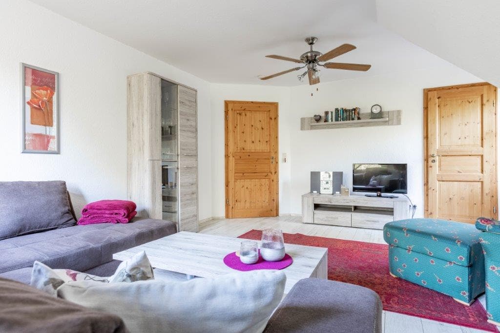 Wohnzimmer in der Ferienwohnung Böttcher in Wietze