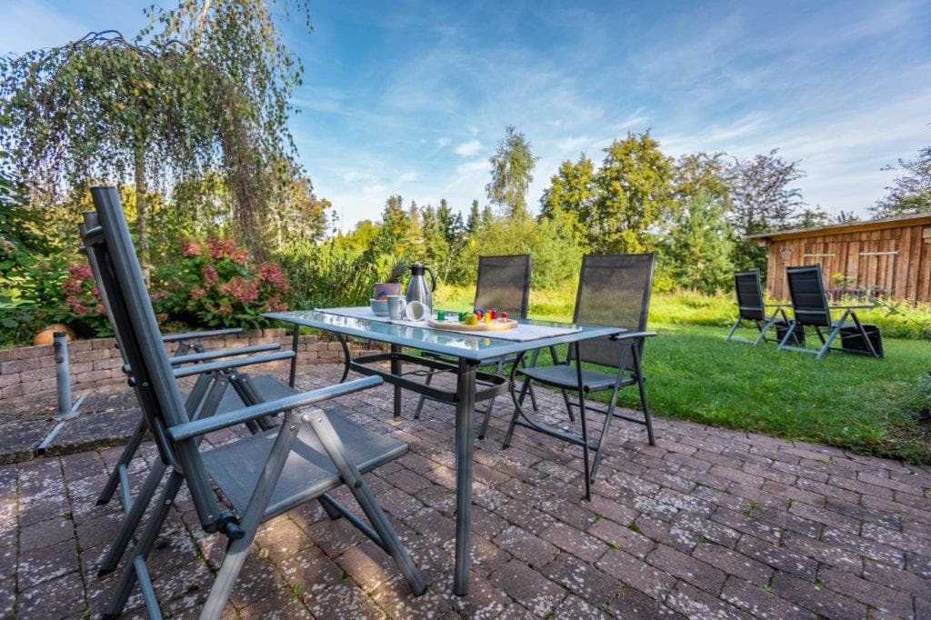 Terrasse an der Ferienwohnung Böttcher in Wietze