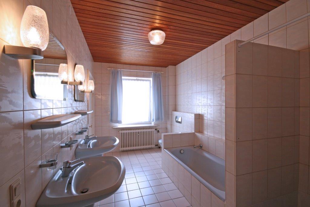 Badezimmer im Ferienhaus Zur Eiche auf dem Haasehof