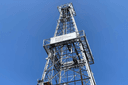 Bohrturm auf dem Freigelände des Deutschen Erdölmuseums