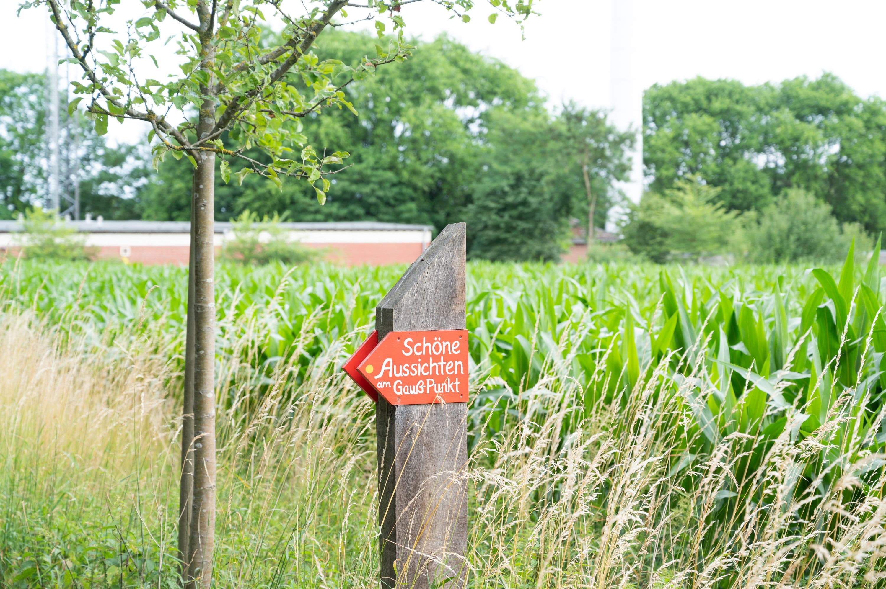 Hinweisschild zum Magischen Ort "Schöne Aussichten"