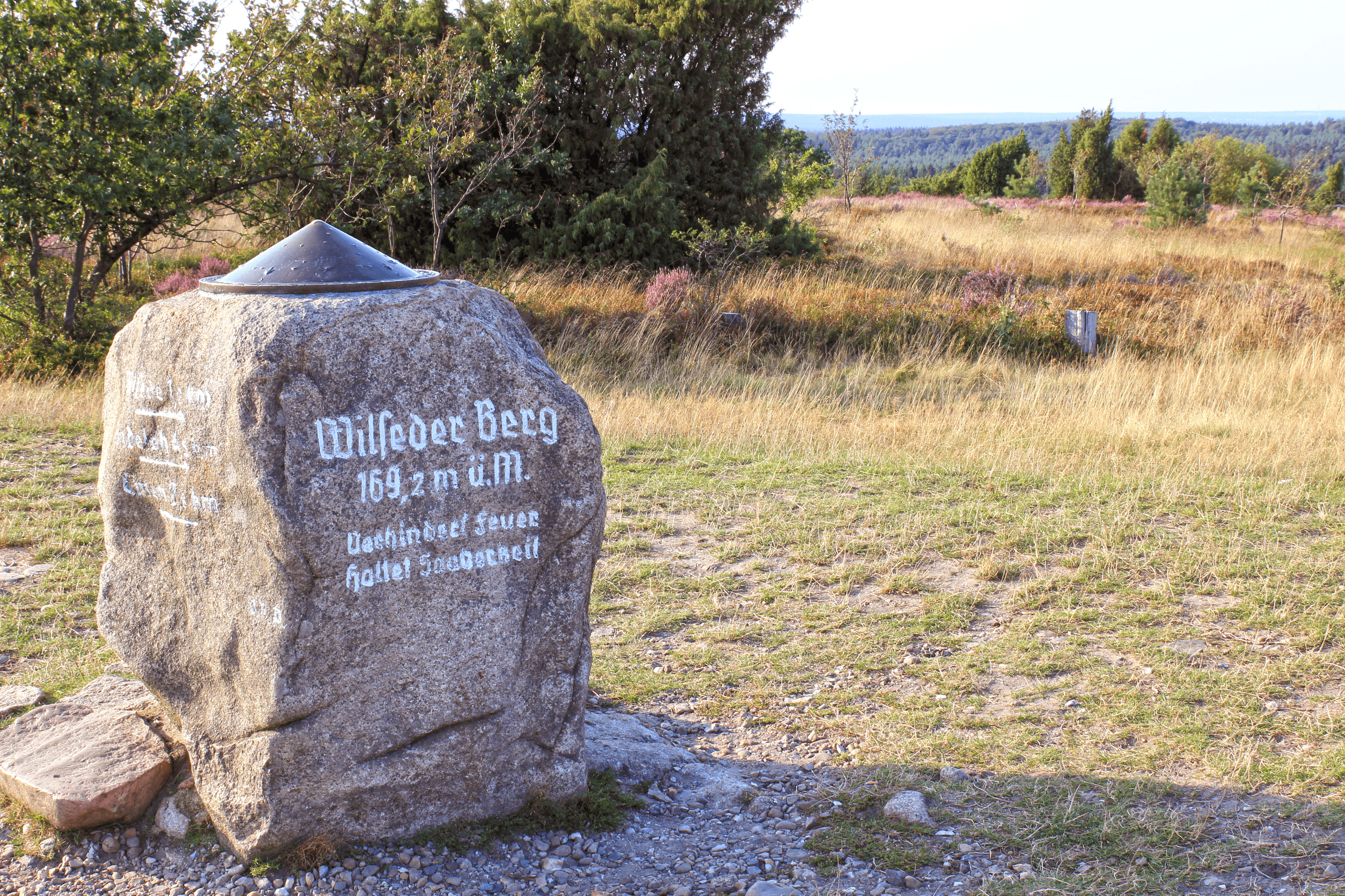 Gipfelstein auf dem Wilseder Berg