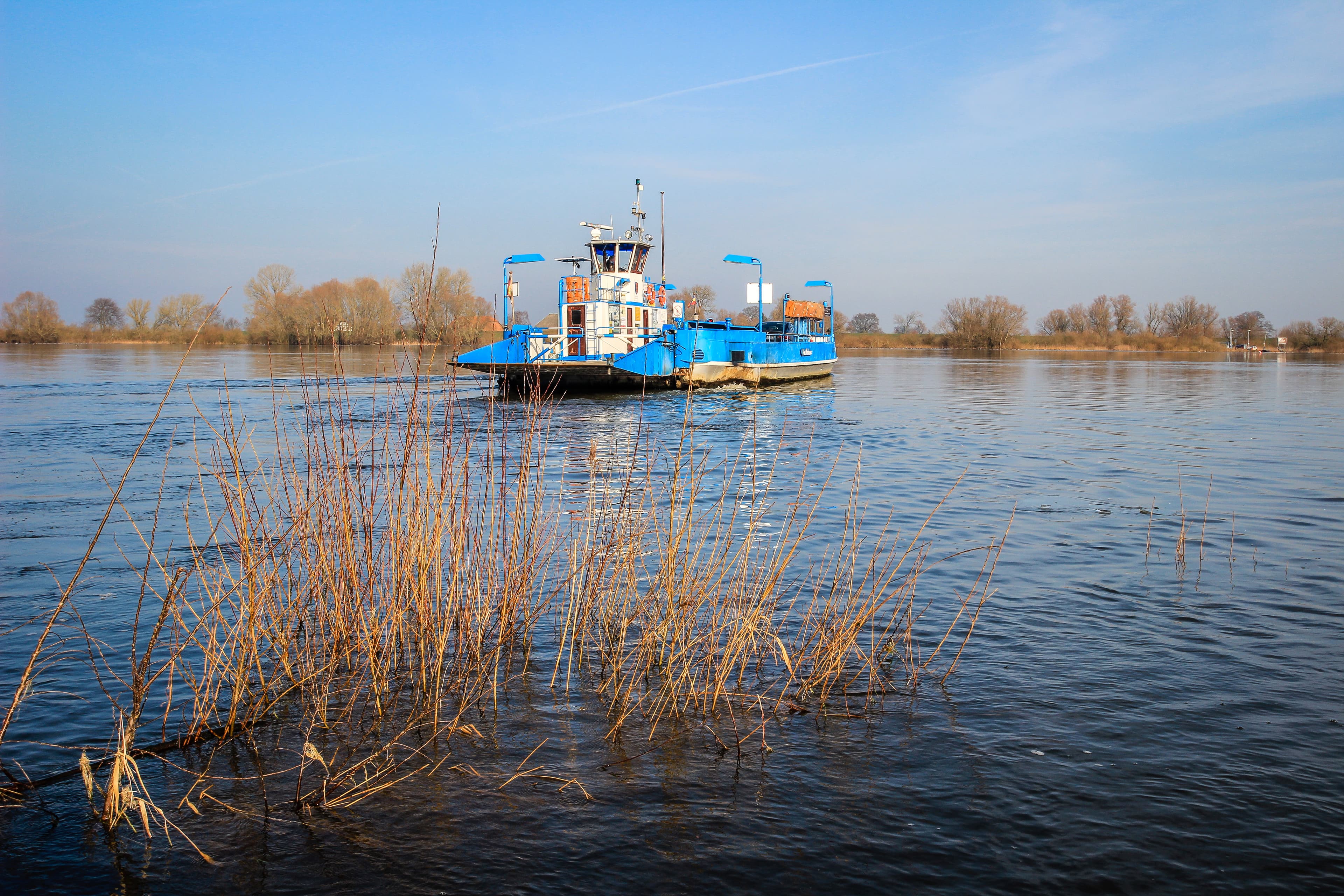 Fähre auf der Elbe