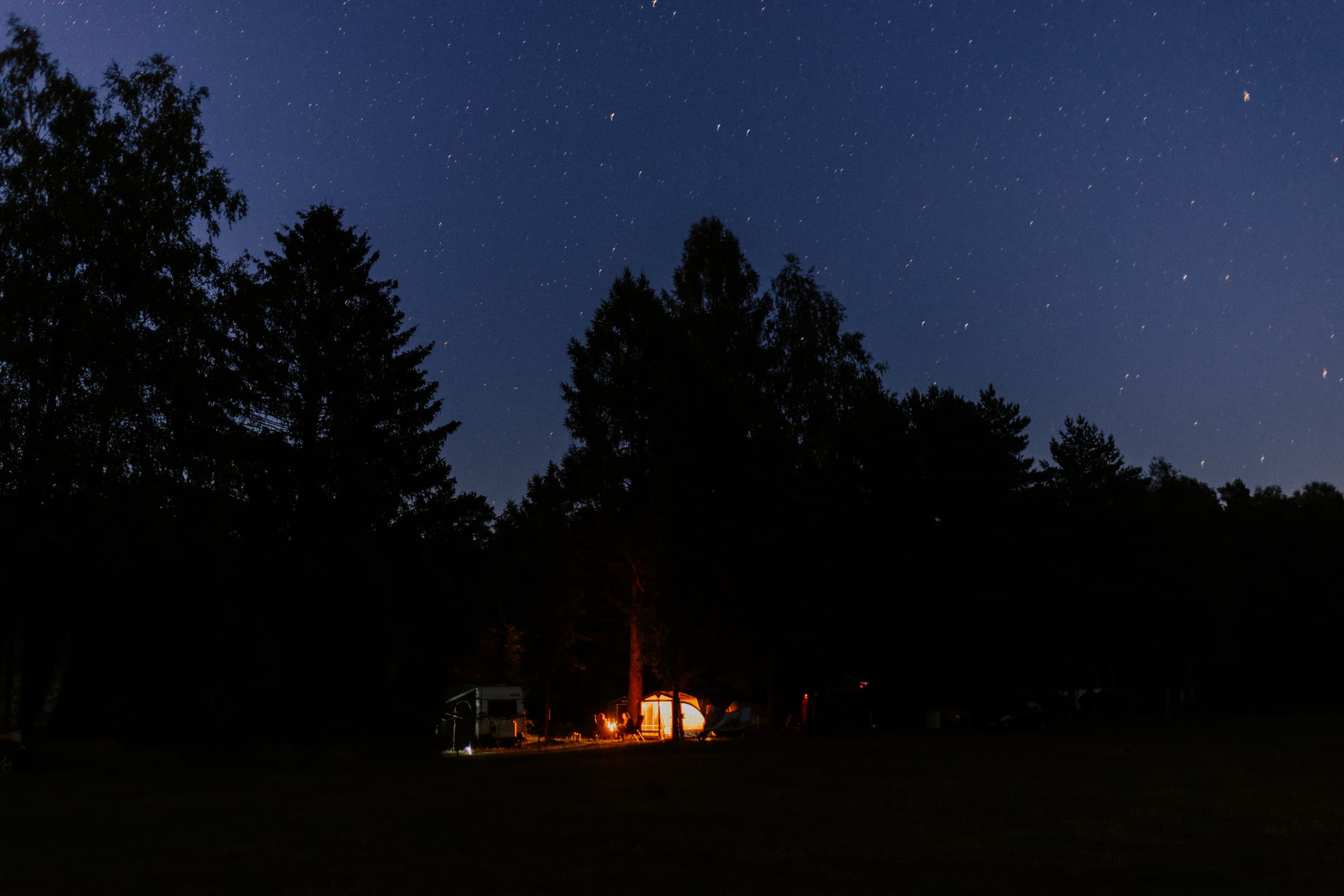 wildwood camping bei nacht