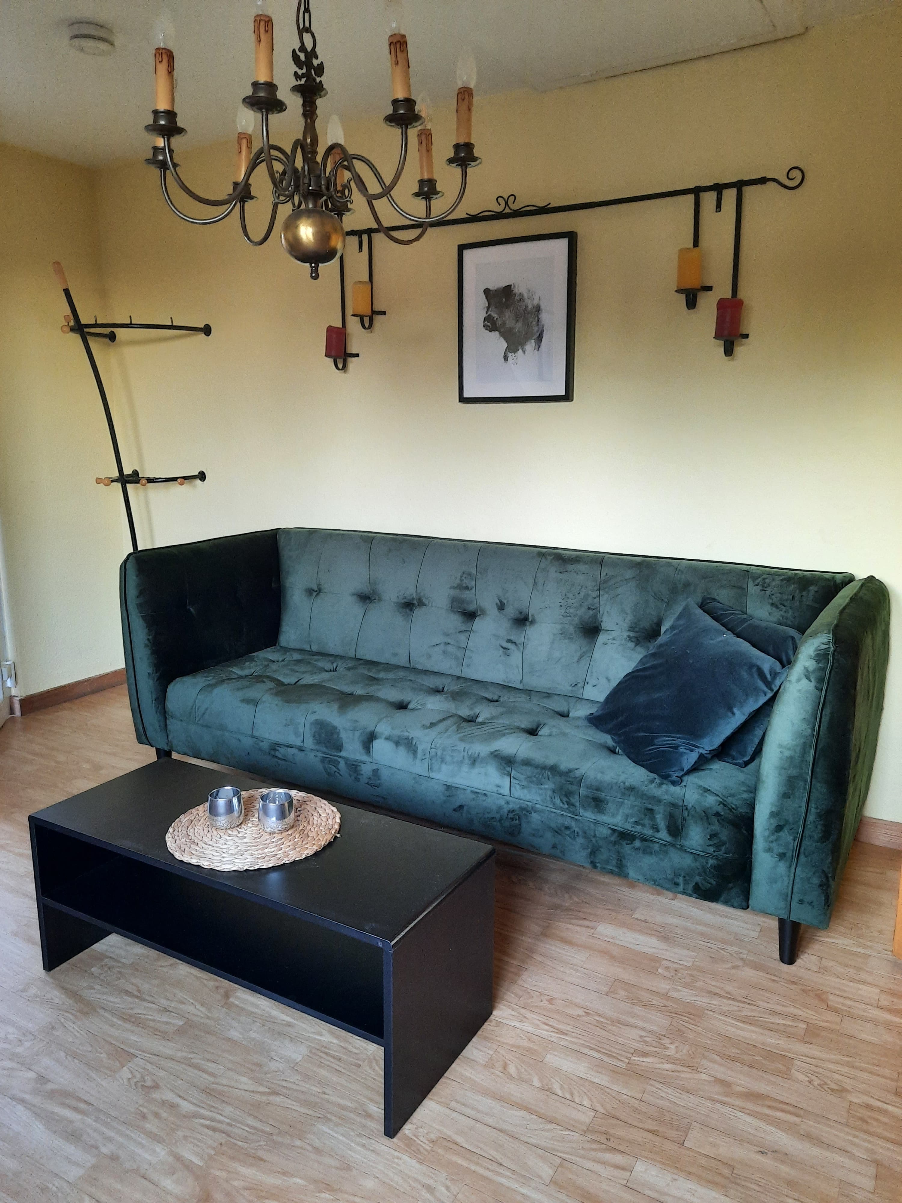 Wohnzimmer in der Ferienwohnung Eichenblick auf dem Ferienhof Meyer Unterlüß