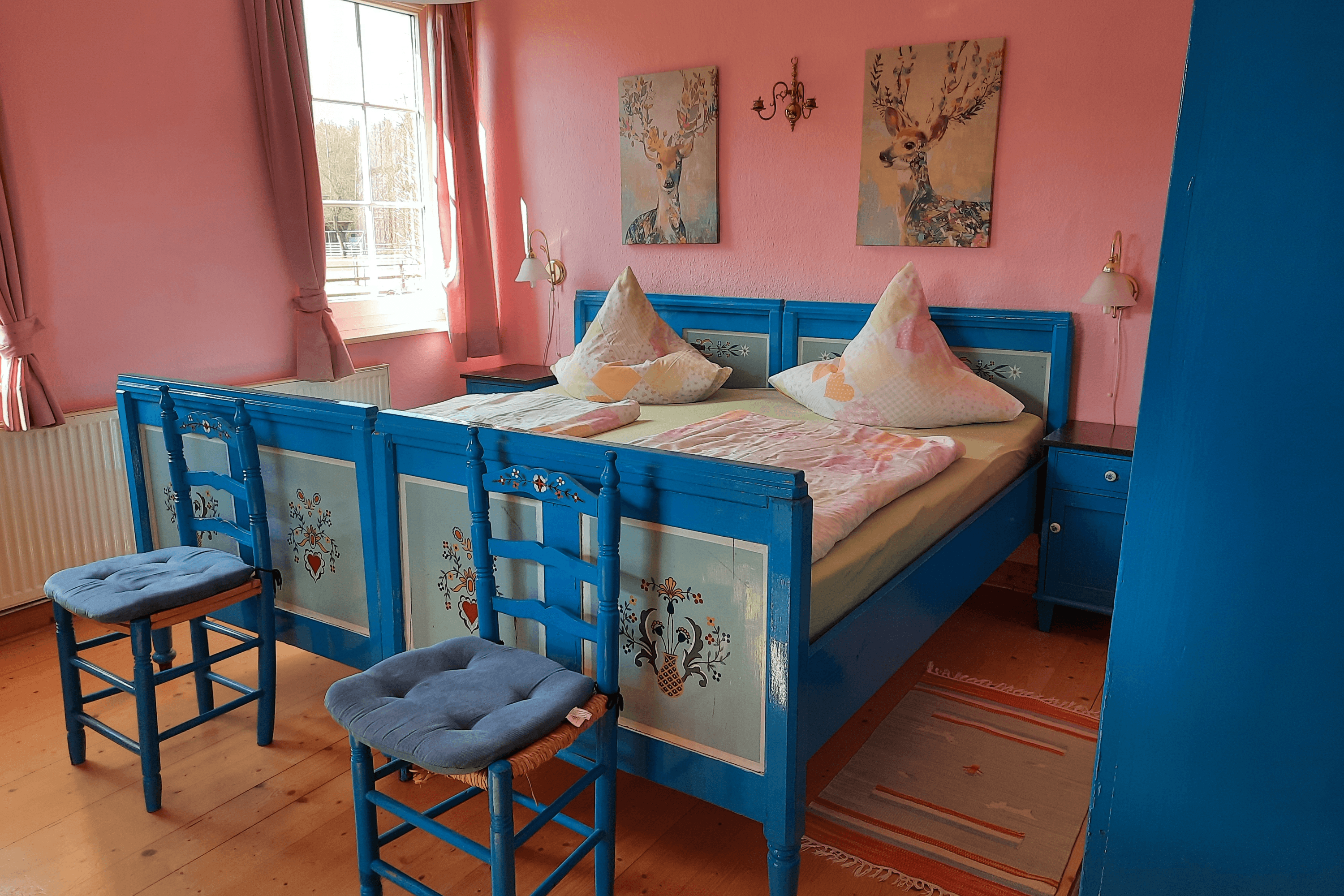 Schlafzimmer in der Ferienwohnung Bauernstube auf dem Ferienhof Meyer Unterlüß