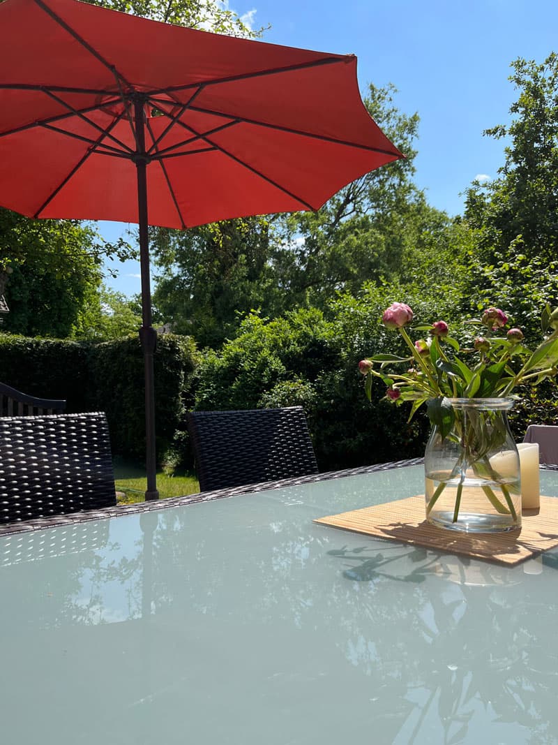 Blick Terrasse FeWo 1