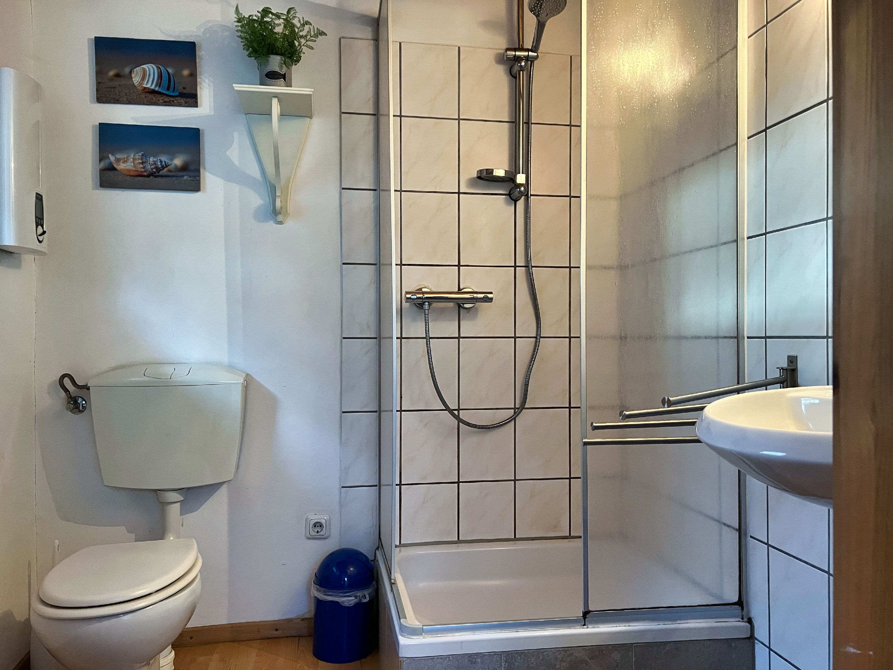 Badezimmer mit Dusche Ferienhaus Heesch südliche Lüneburger Heide